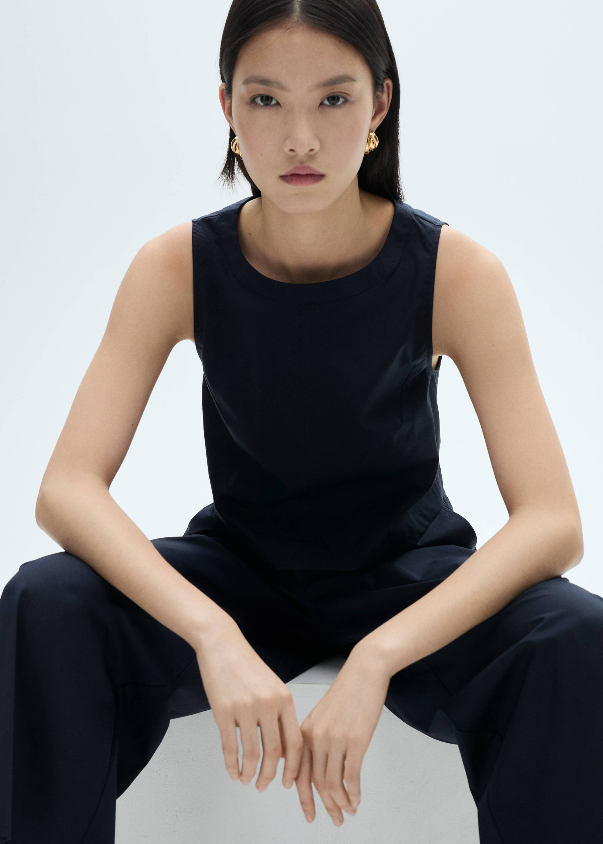 Crop top coton - Plan moyen