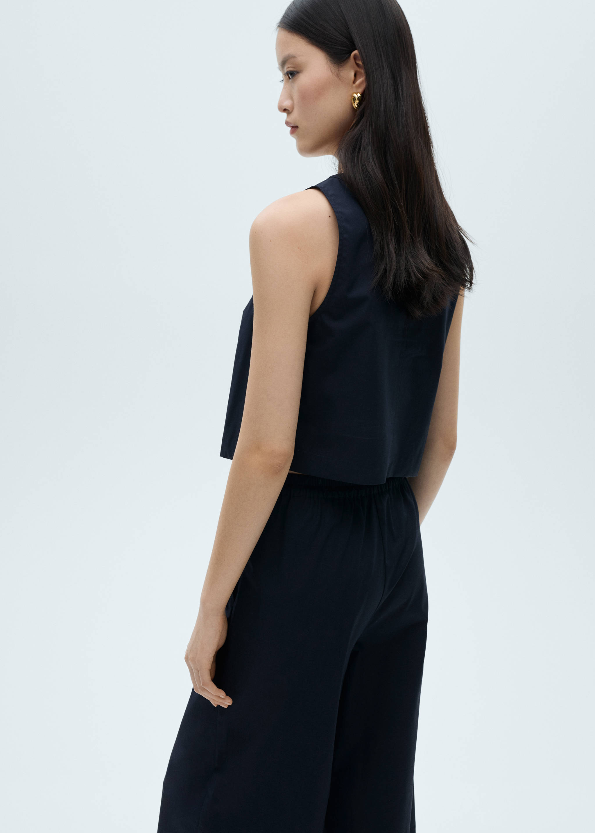 Crop top coton - Verso de l’article