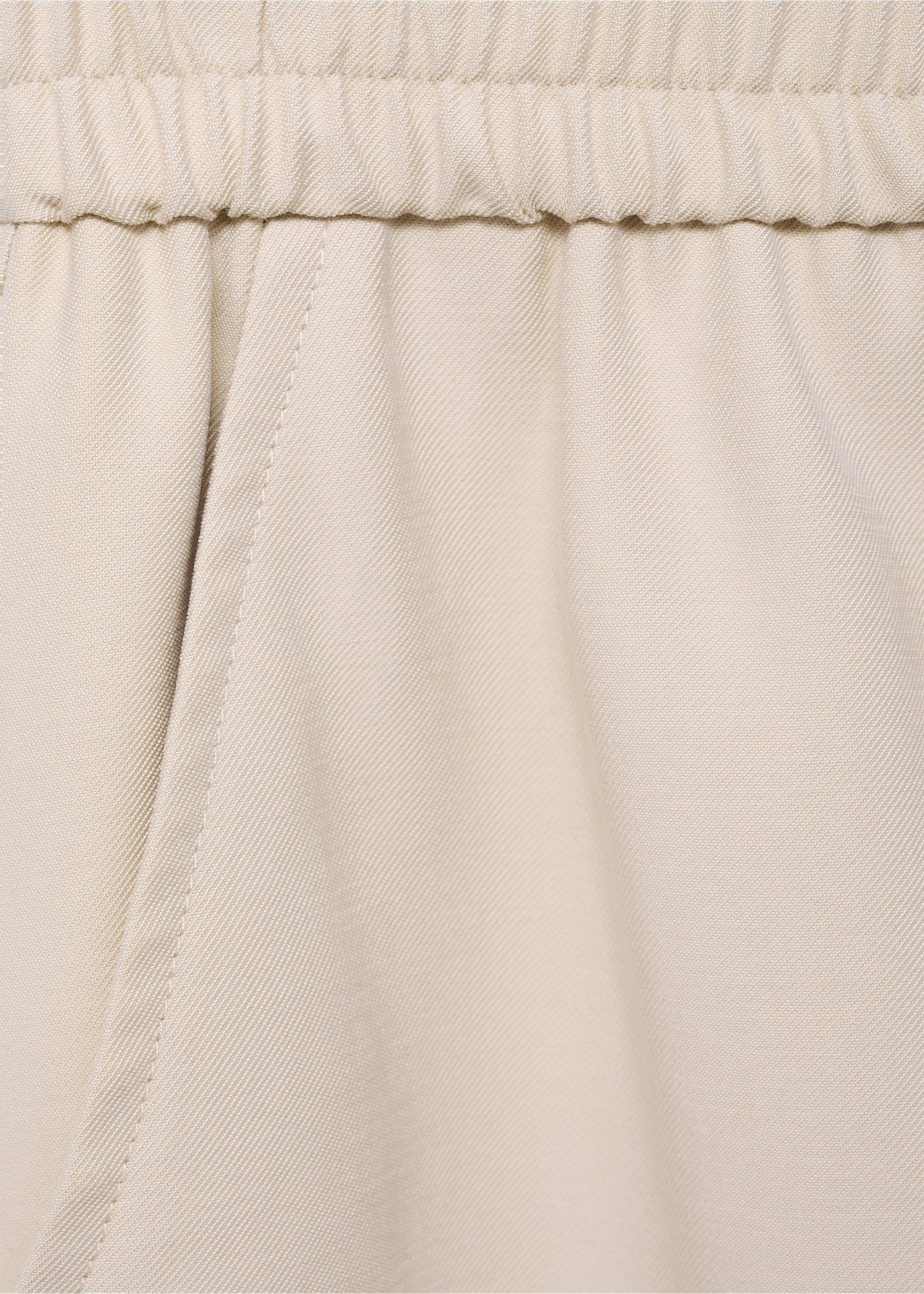 Elastic waist shorts - Details of the article 0, Beige. Ref: 87080582-00.