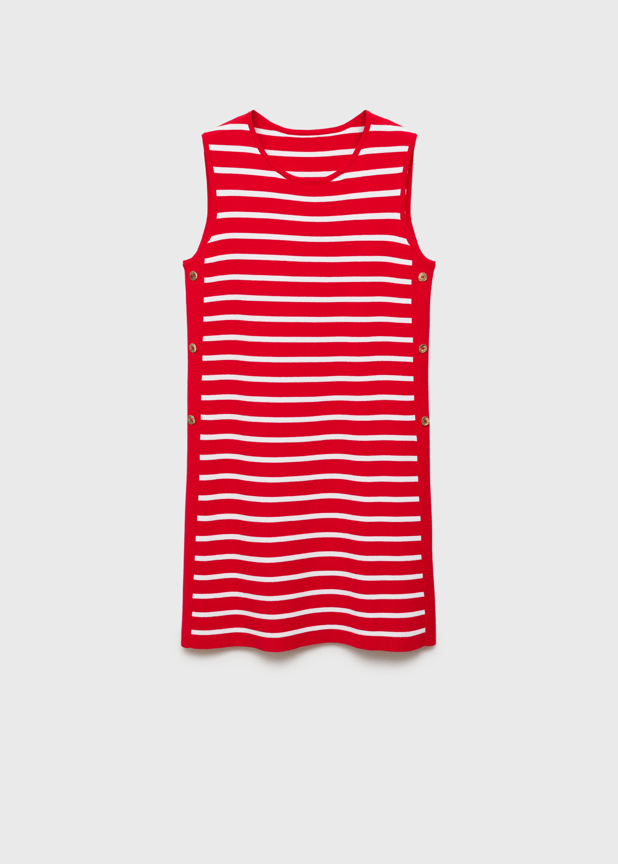 Striped dress with metallic buttons - Article without model