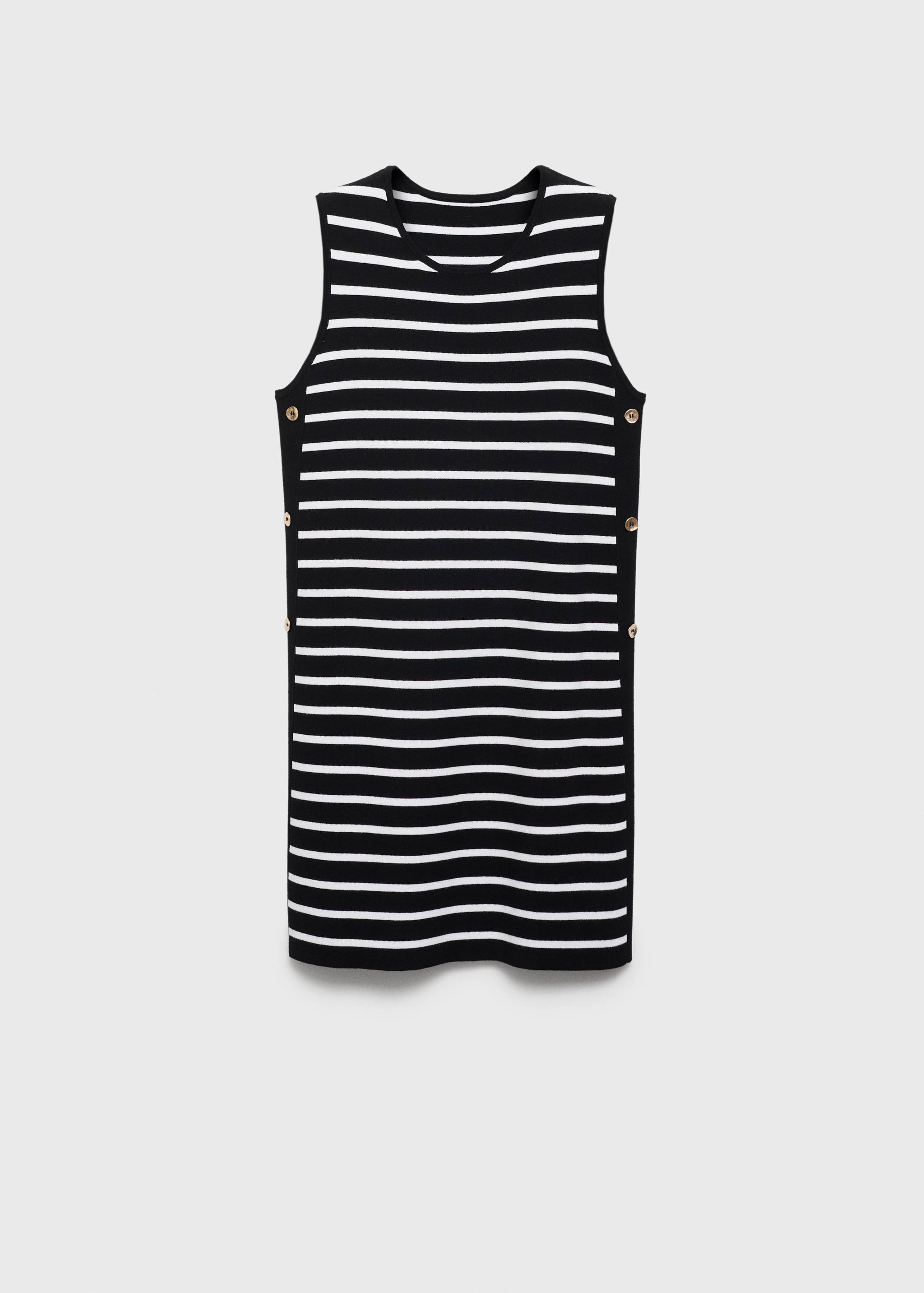 Striped dress with metallic buttons - Article without model