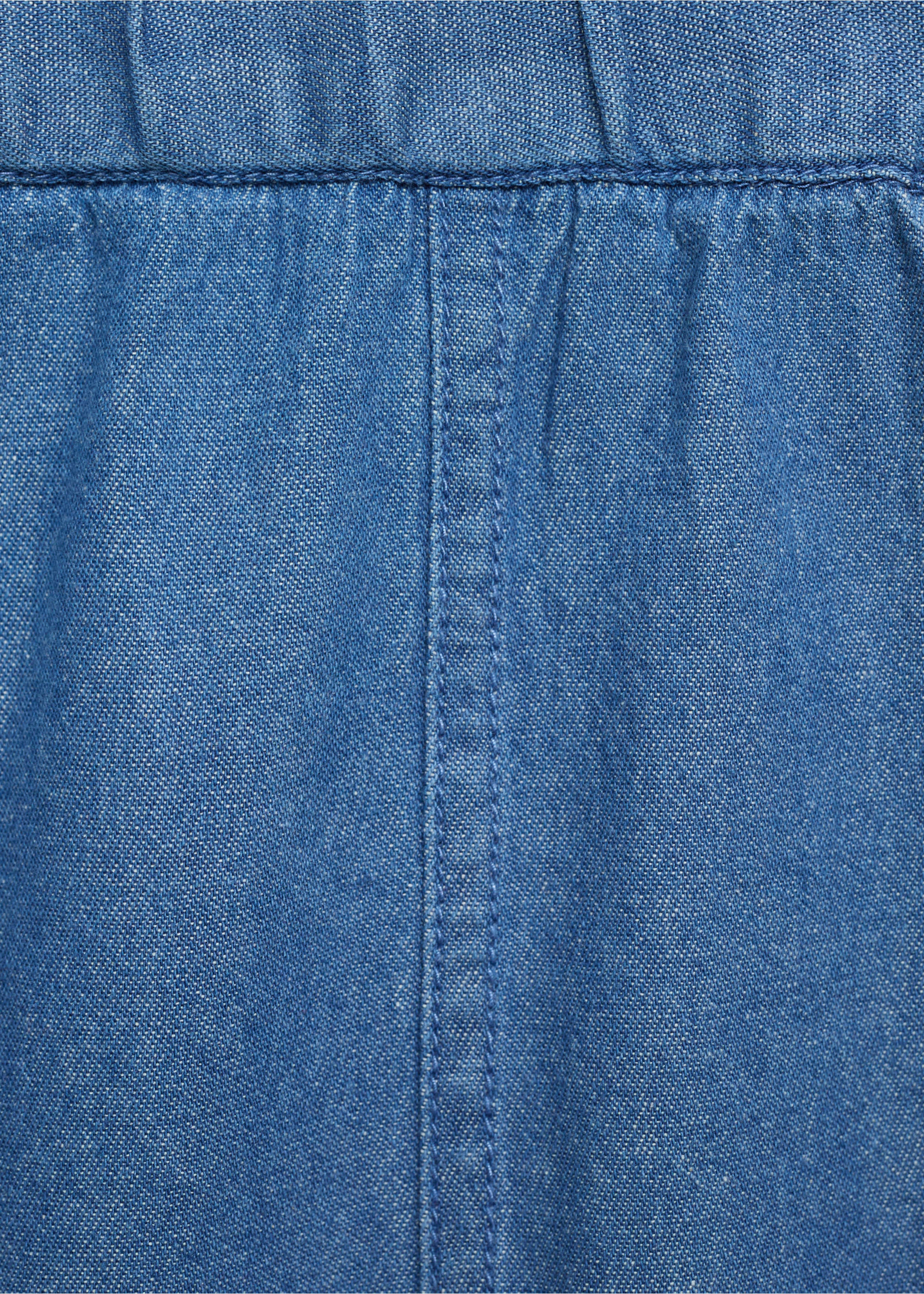 Denim shorts with zipper - Details of the article 8, Medium Blue. Ref: 87080588-00.