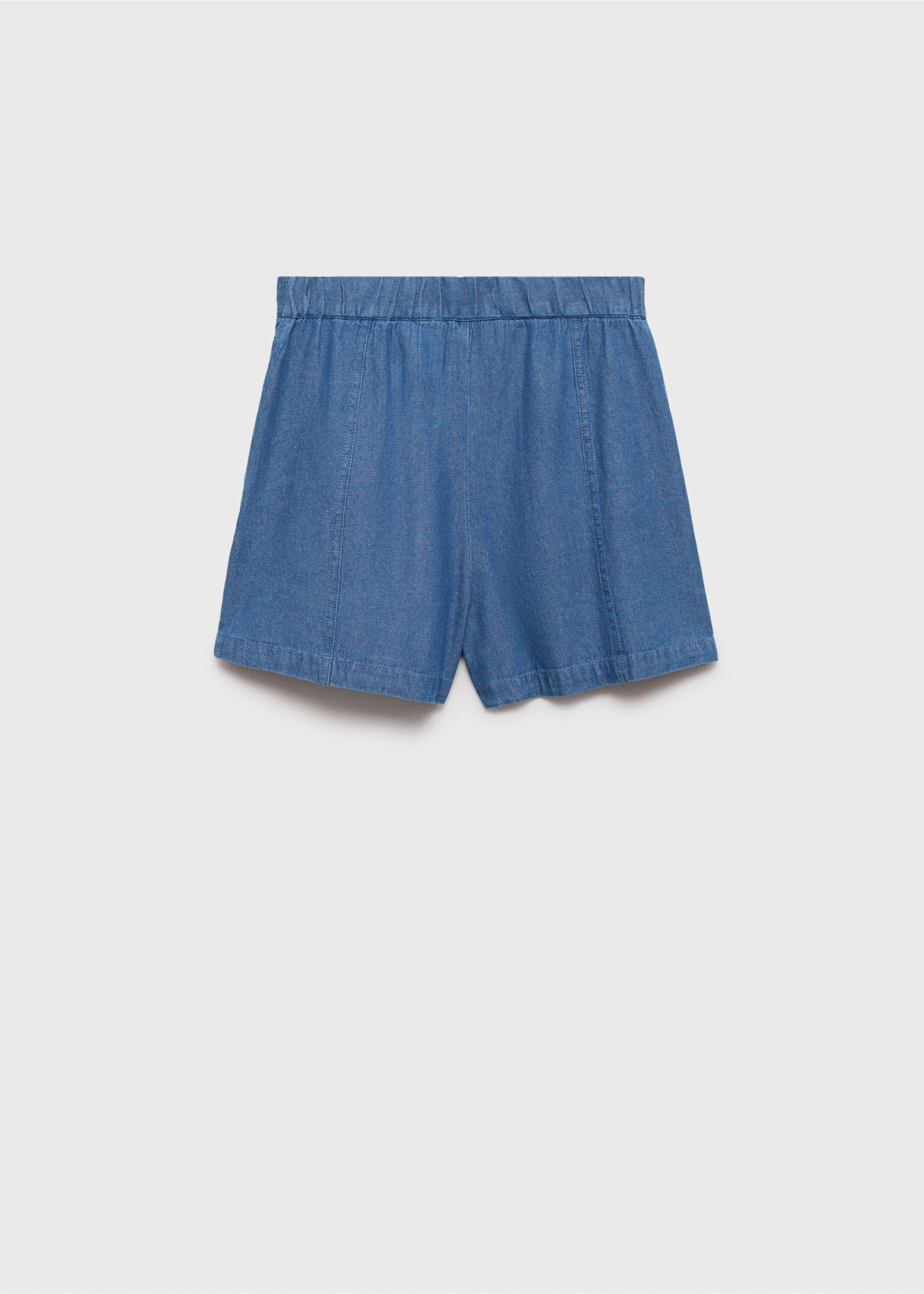 Denim shorts with zipper - Article without model, Medium Blue. Ref: 87080588-00.