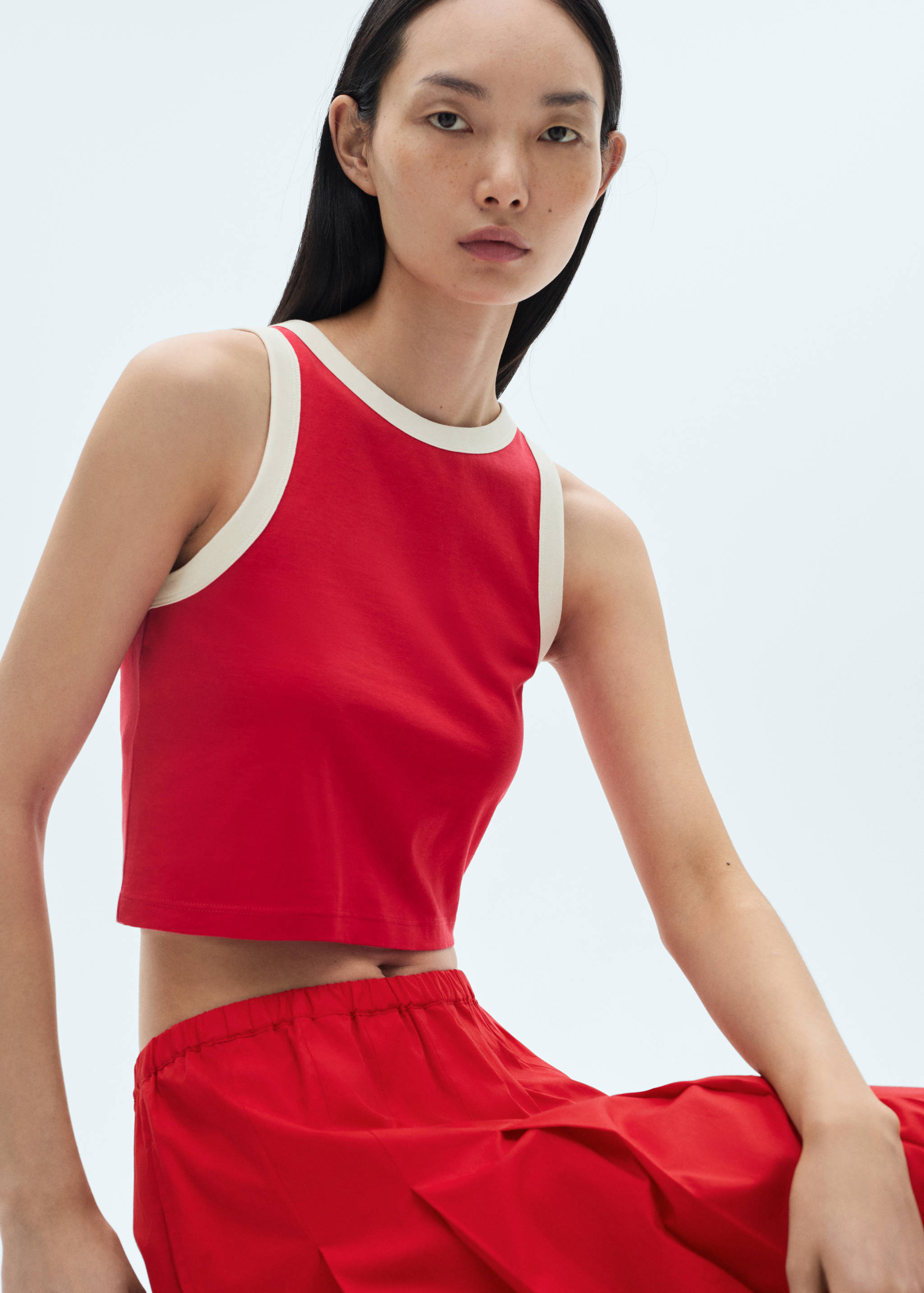 Kontrast süslemeli bluz - Ürün detayı 1