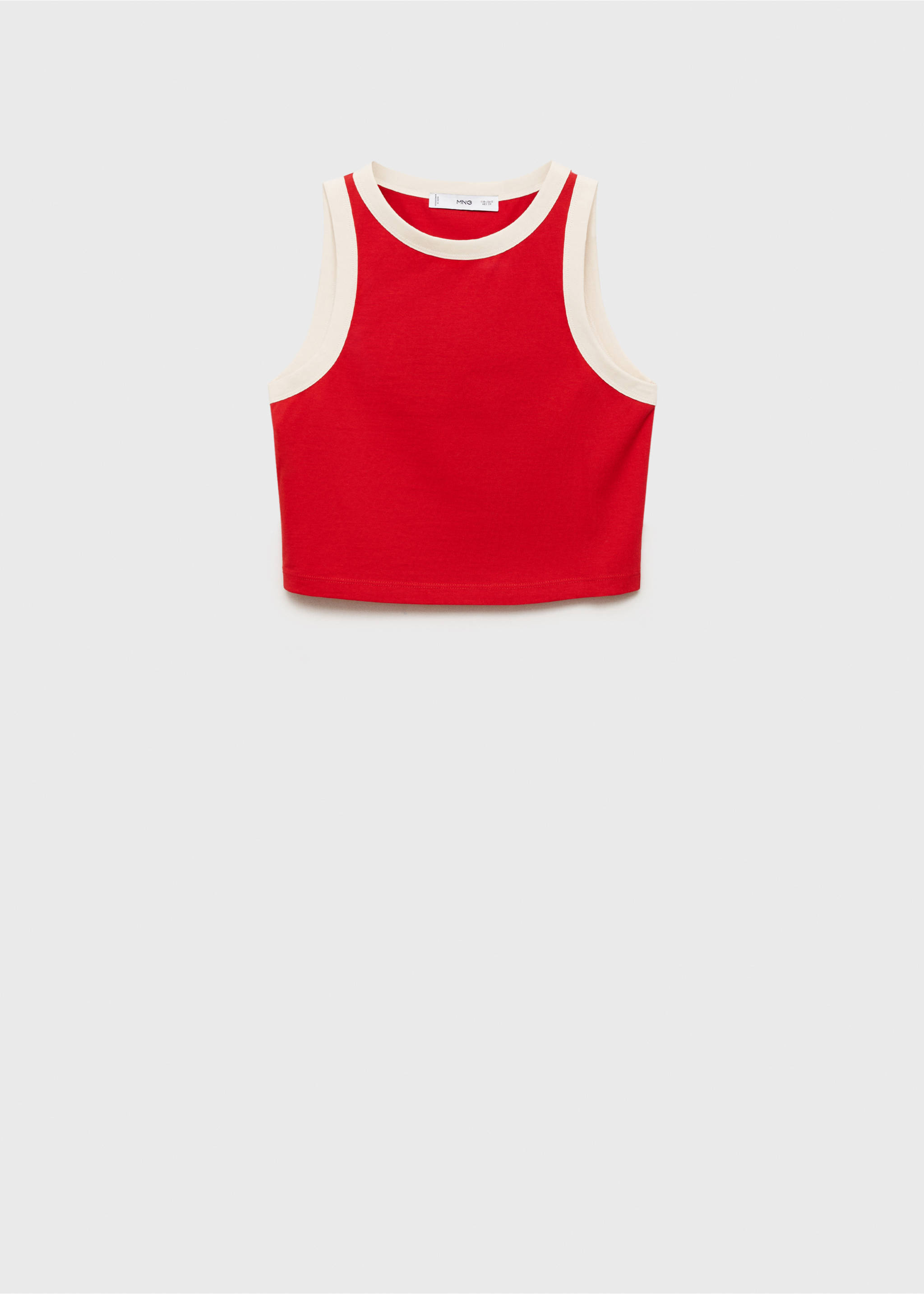 Contrast trim top - Article without model, Red. Ref: 87080590-00.