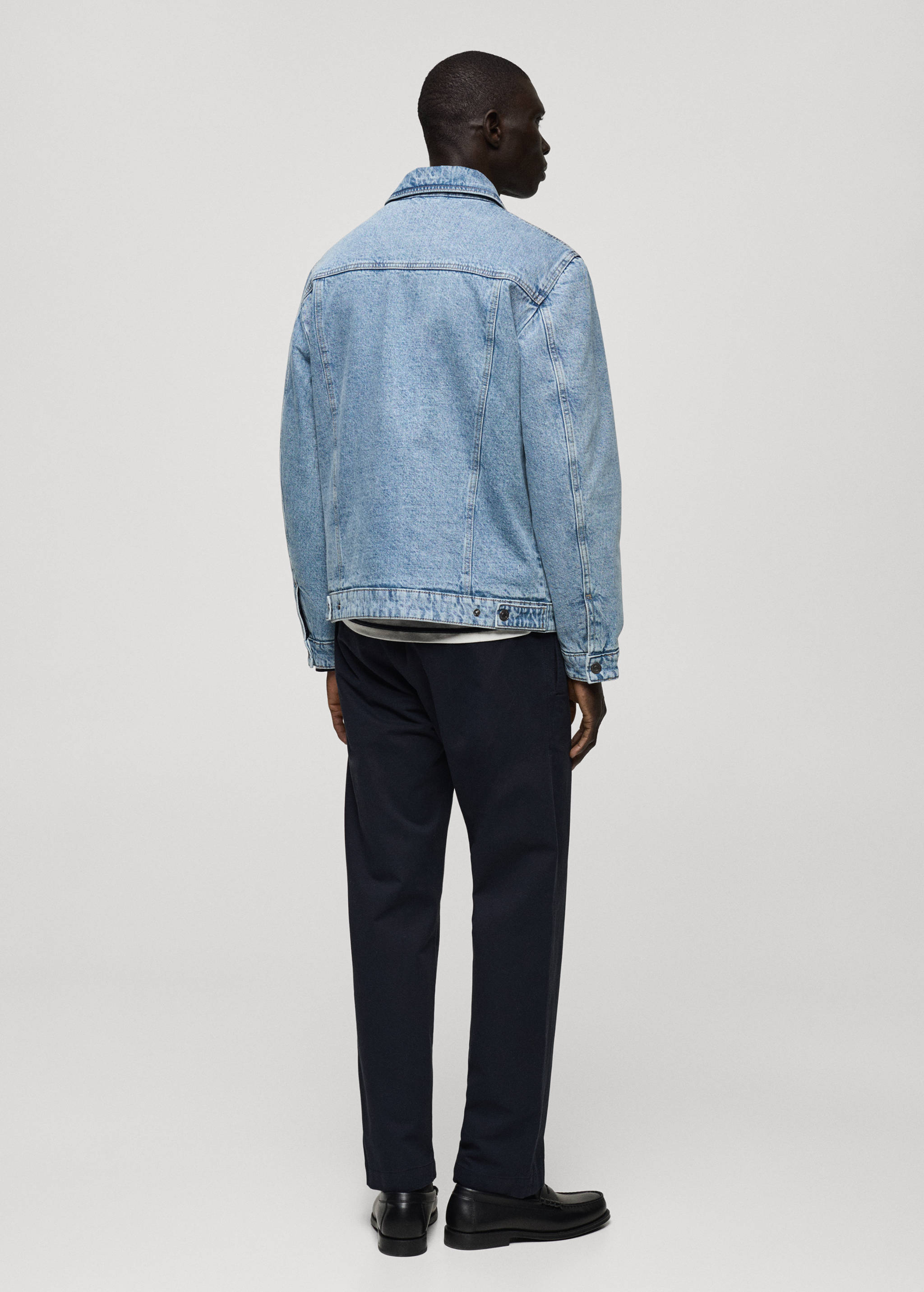 Quilted denim jacket - Reverse of the article