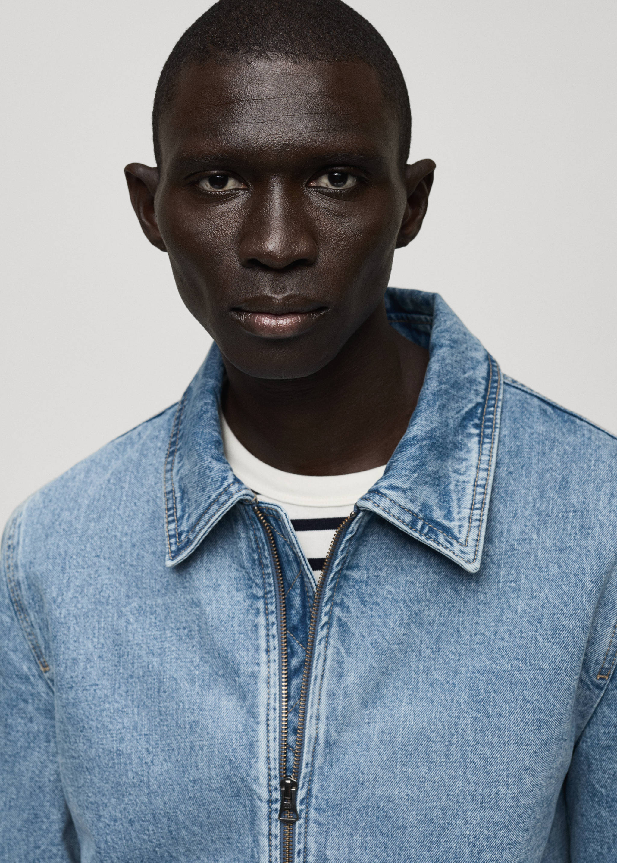 Quilted denim jacket - Details of the article 1