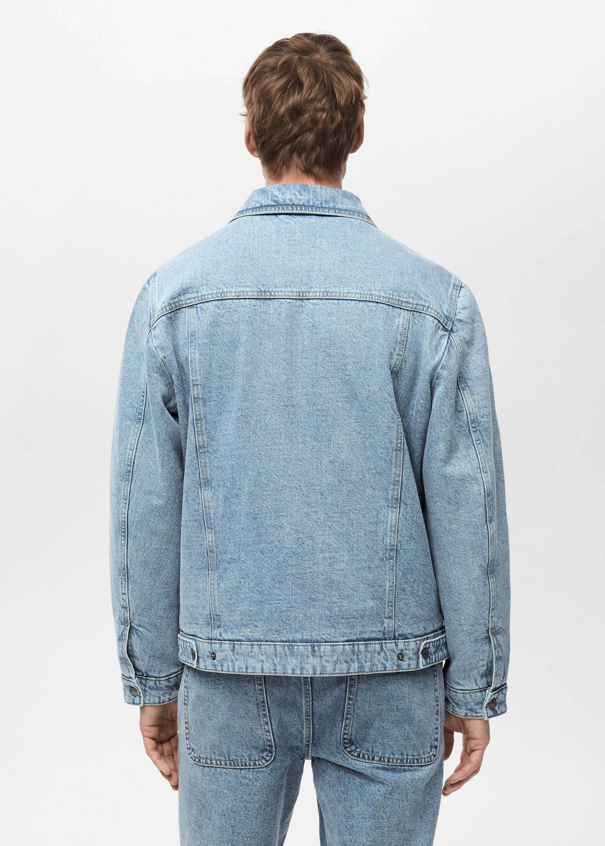 Quilted denim jacket - Reverse of the article