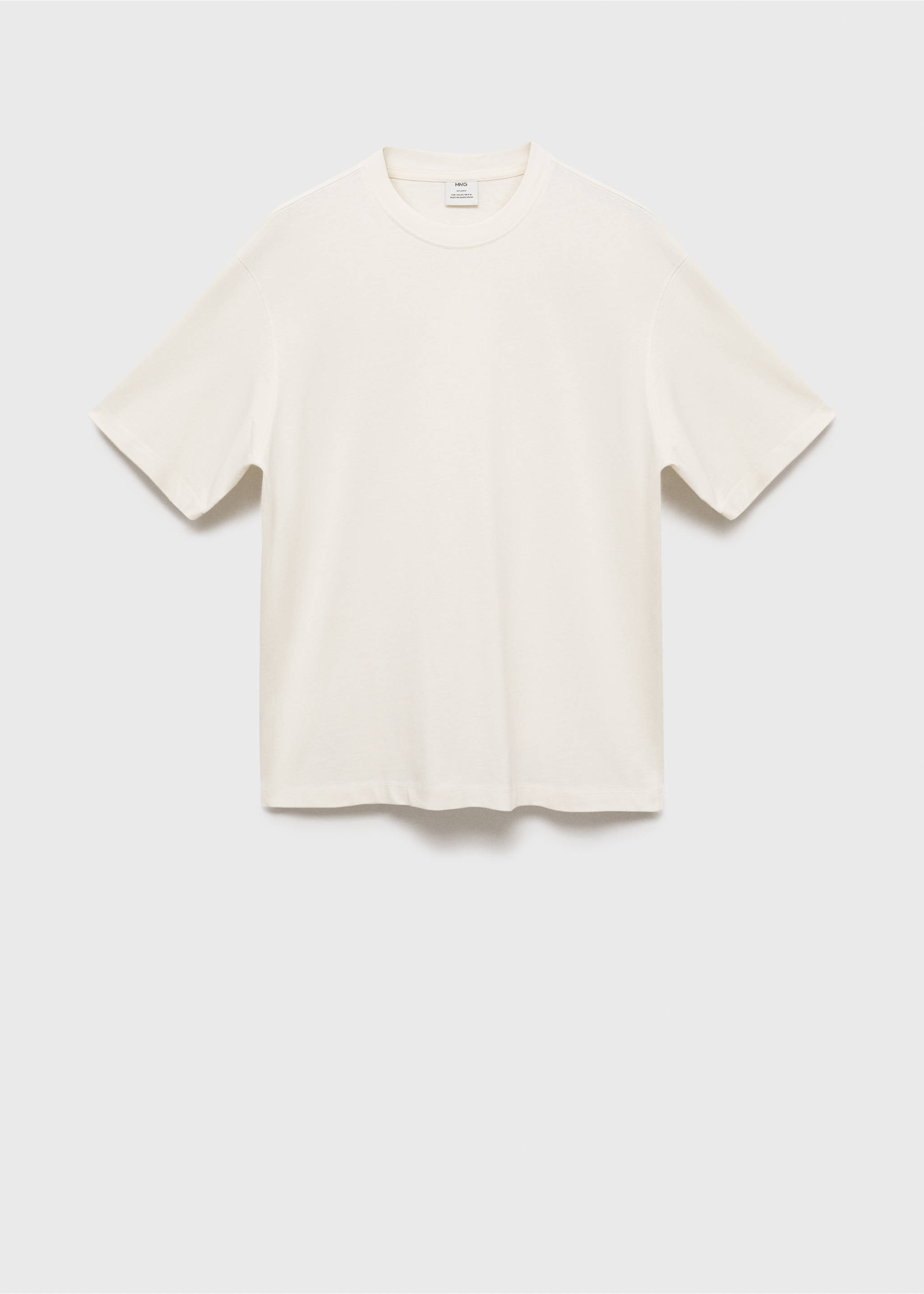 Heavy weight relaxed fit T-shirt - Article without model, Off White. Ref: 87080597-00.