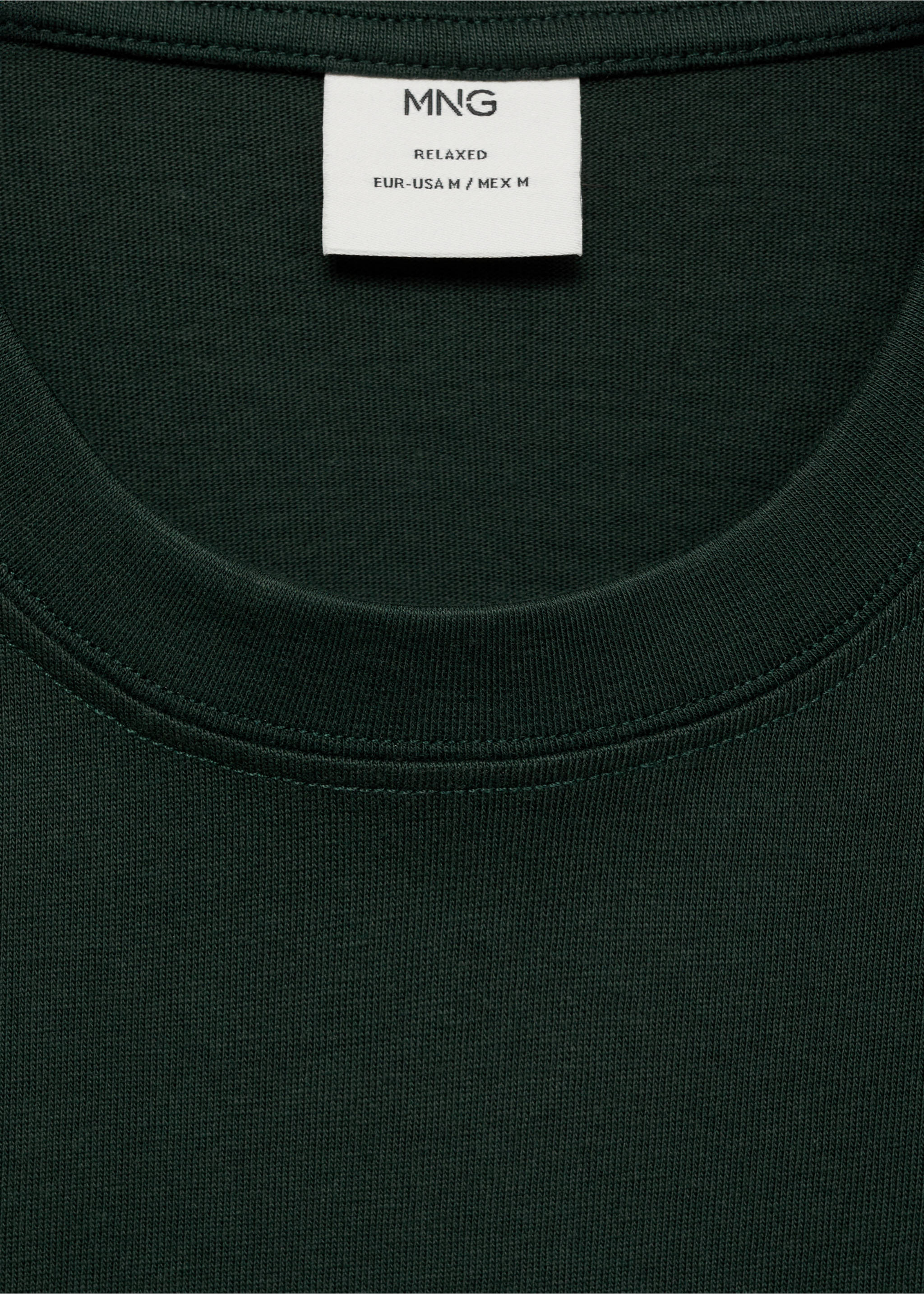 Heavy weight relaxed-fit T-shirt - Detail van het artikel 8, Groen. Ref: 87080597-00.