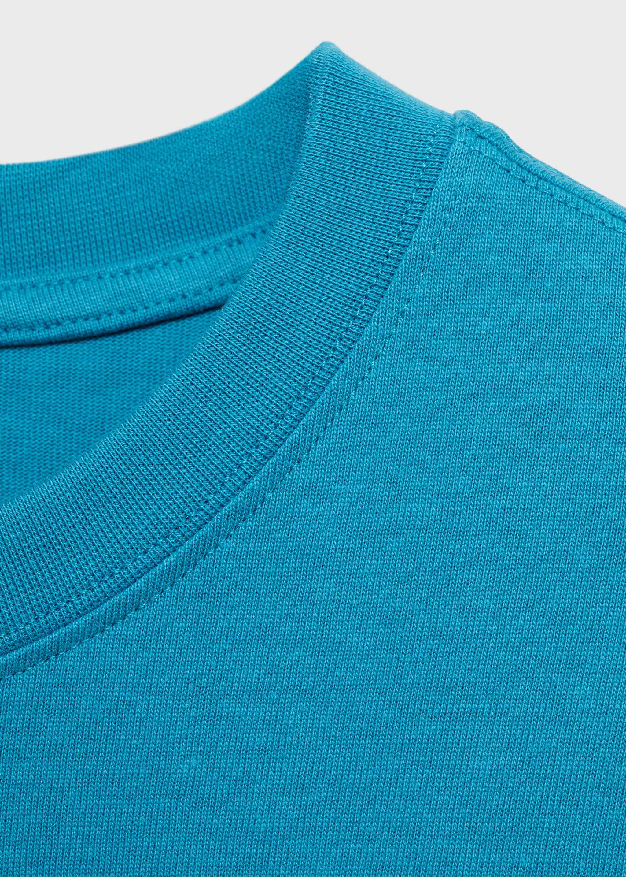 Heavy weight relaxed-fit T-shirt - Detail van het artikel 8, Turkoois. Ref: 87080597-00.