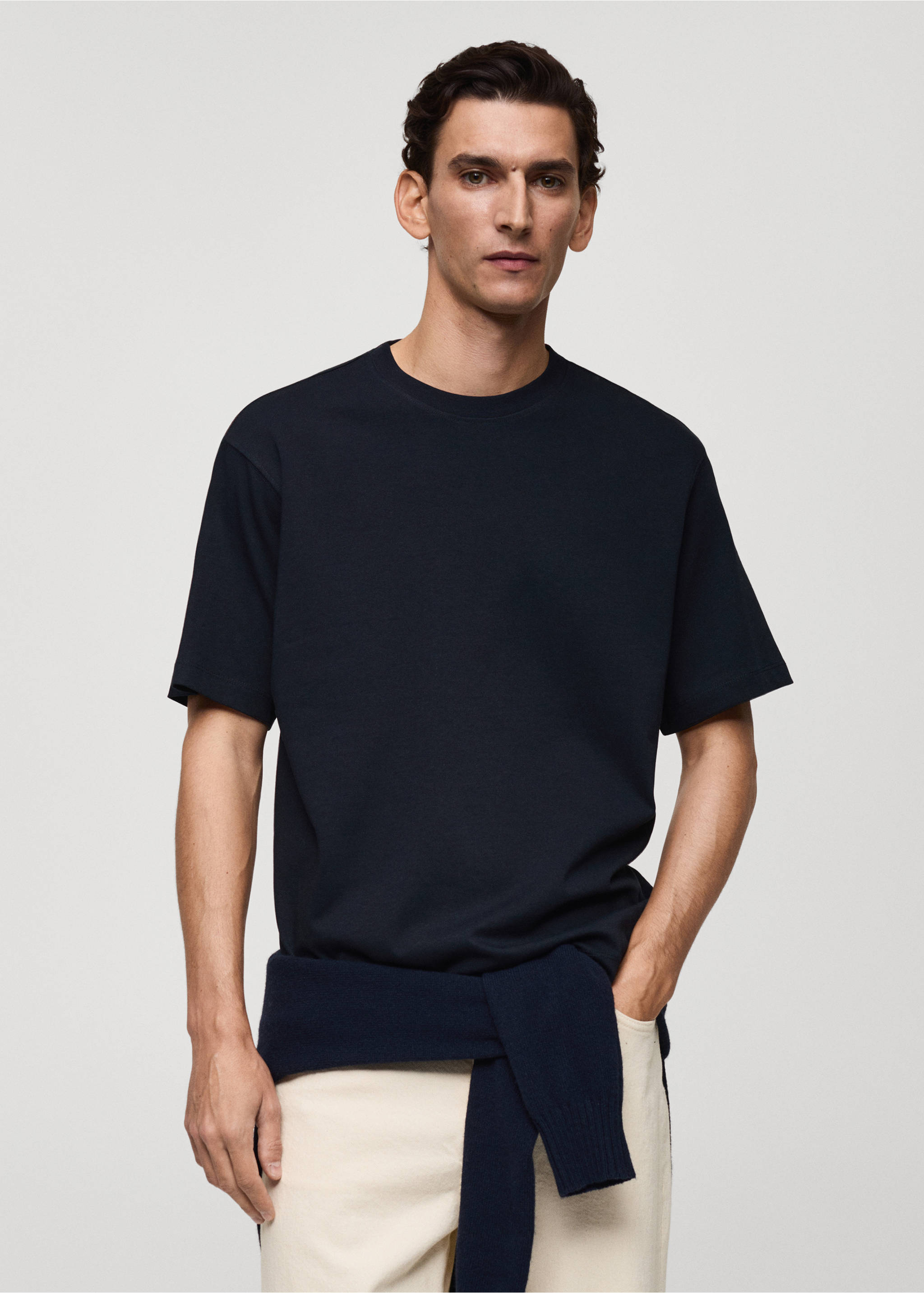 Heavy weight relaxed-fit T-shirt - Middenvlak, Donkermarine. Ref: 87080597-00.