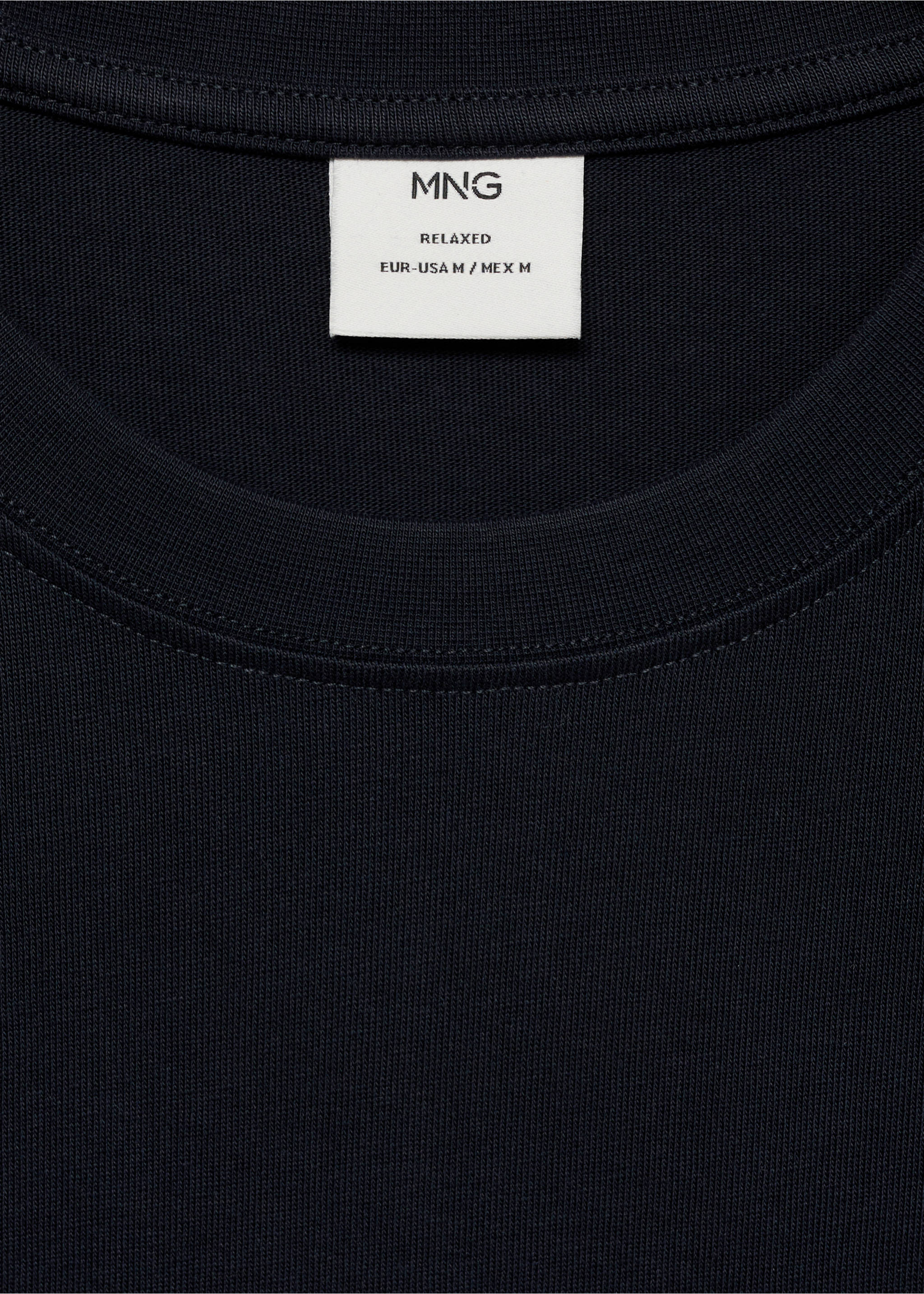 Heavy weight relaxed-fit T-shirt - Detail van het artikel 8, Donkermarine. Ref: 87080597-00.