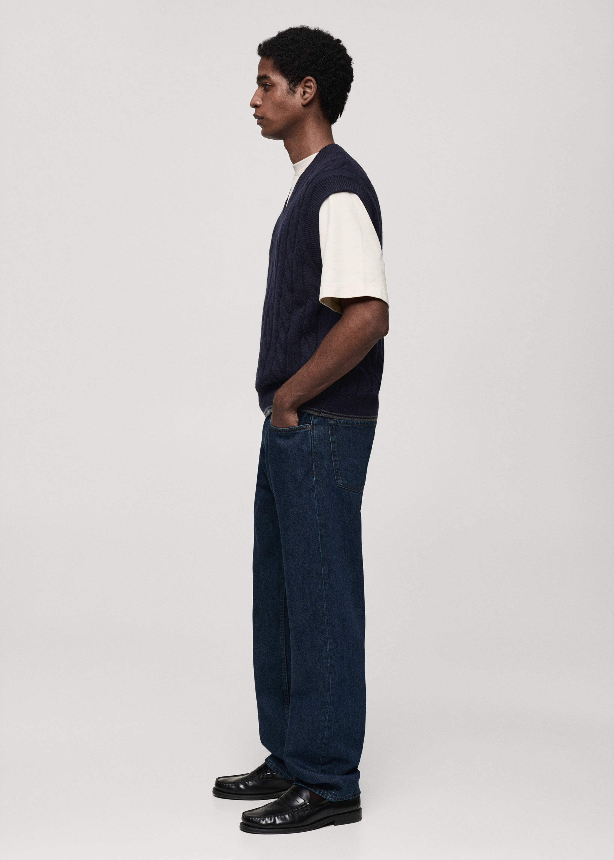 Gilet torsadé laine mélangée - Détail de l'article 2