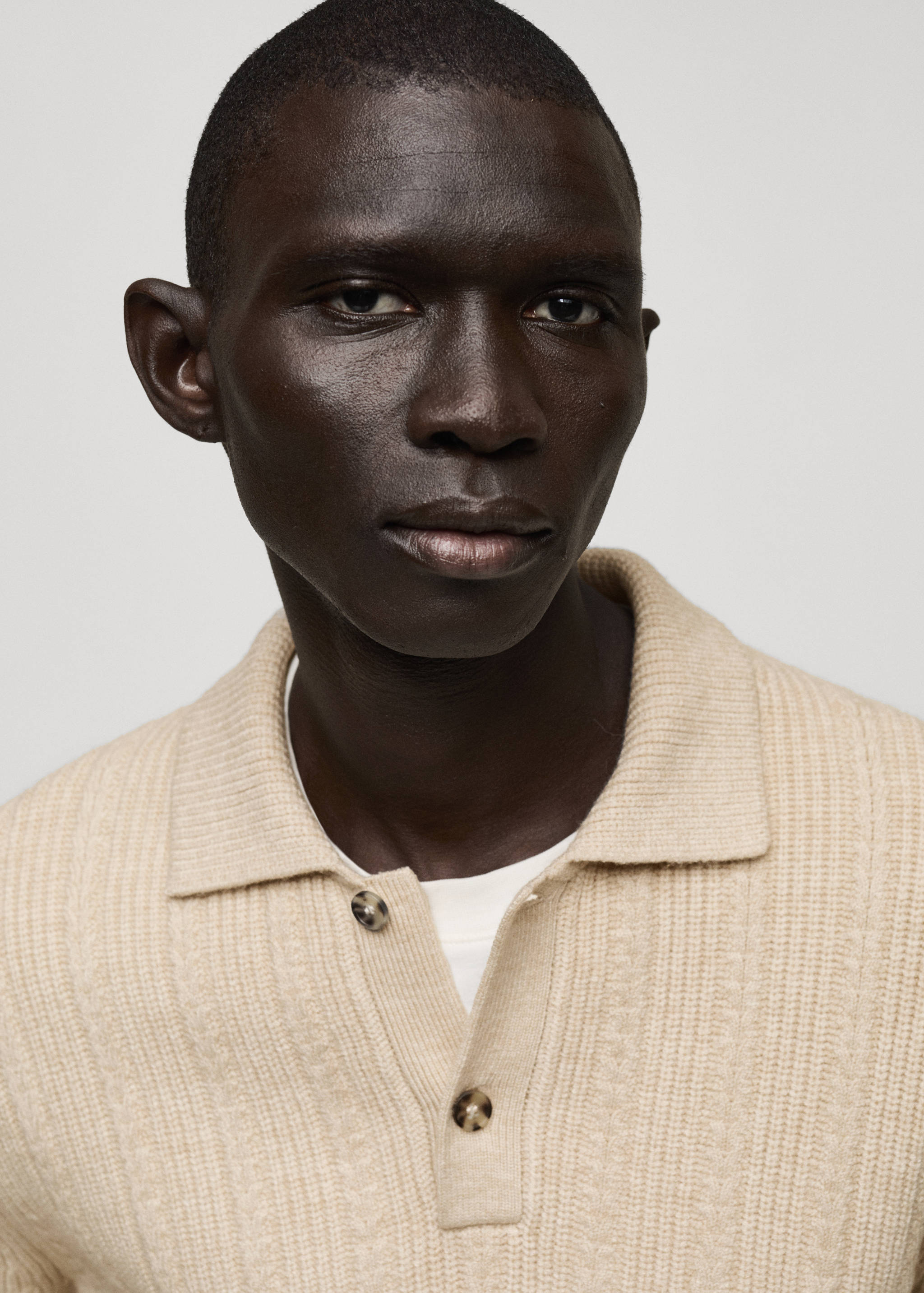 Pull-over polo maille structure - Détail de l'article 1