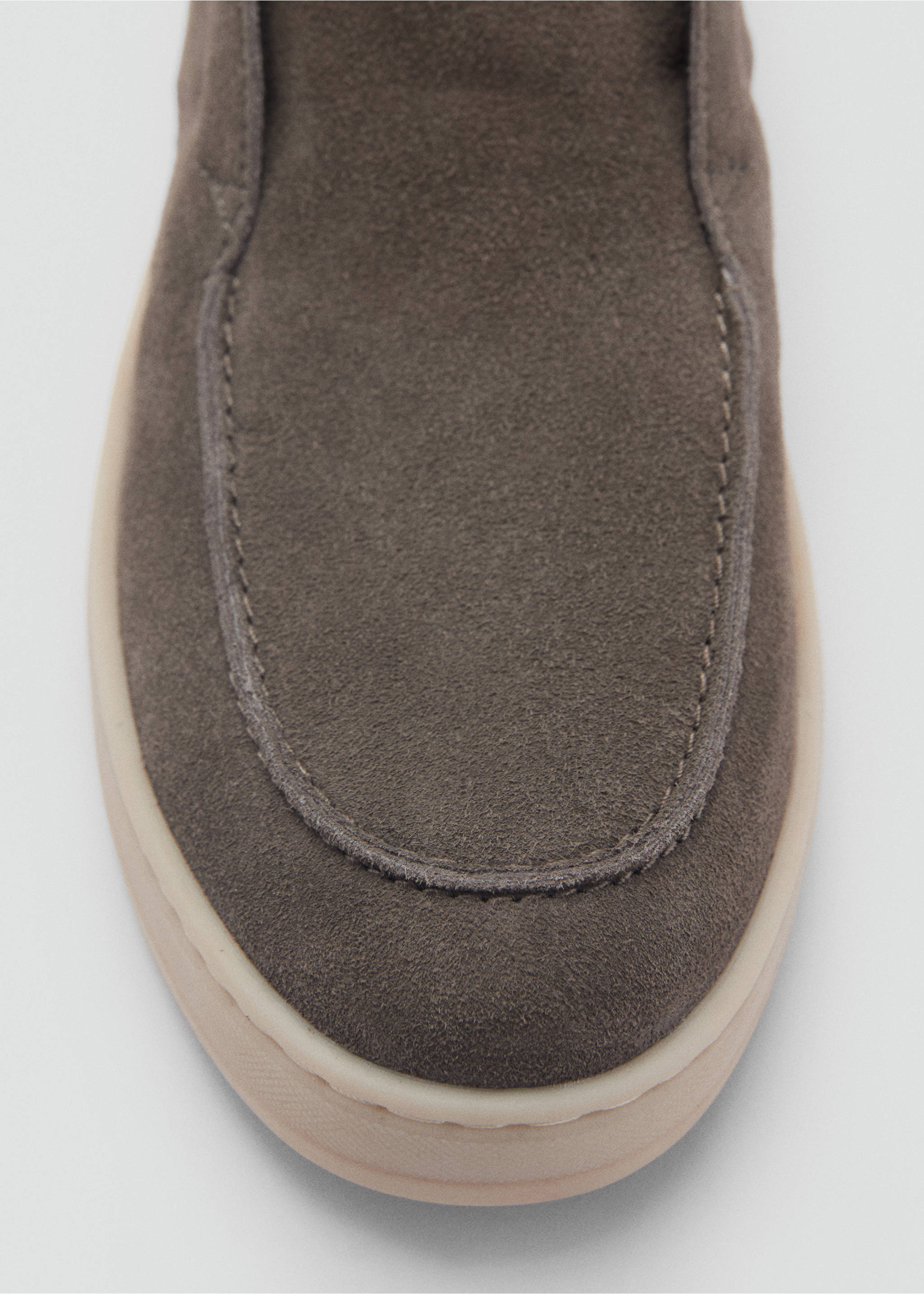 Ботинки casual из спилка - Деталь изделия 2, Хаки. Ref: 87080609-00.