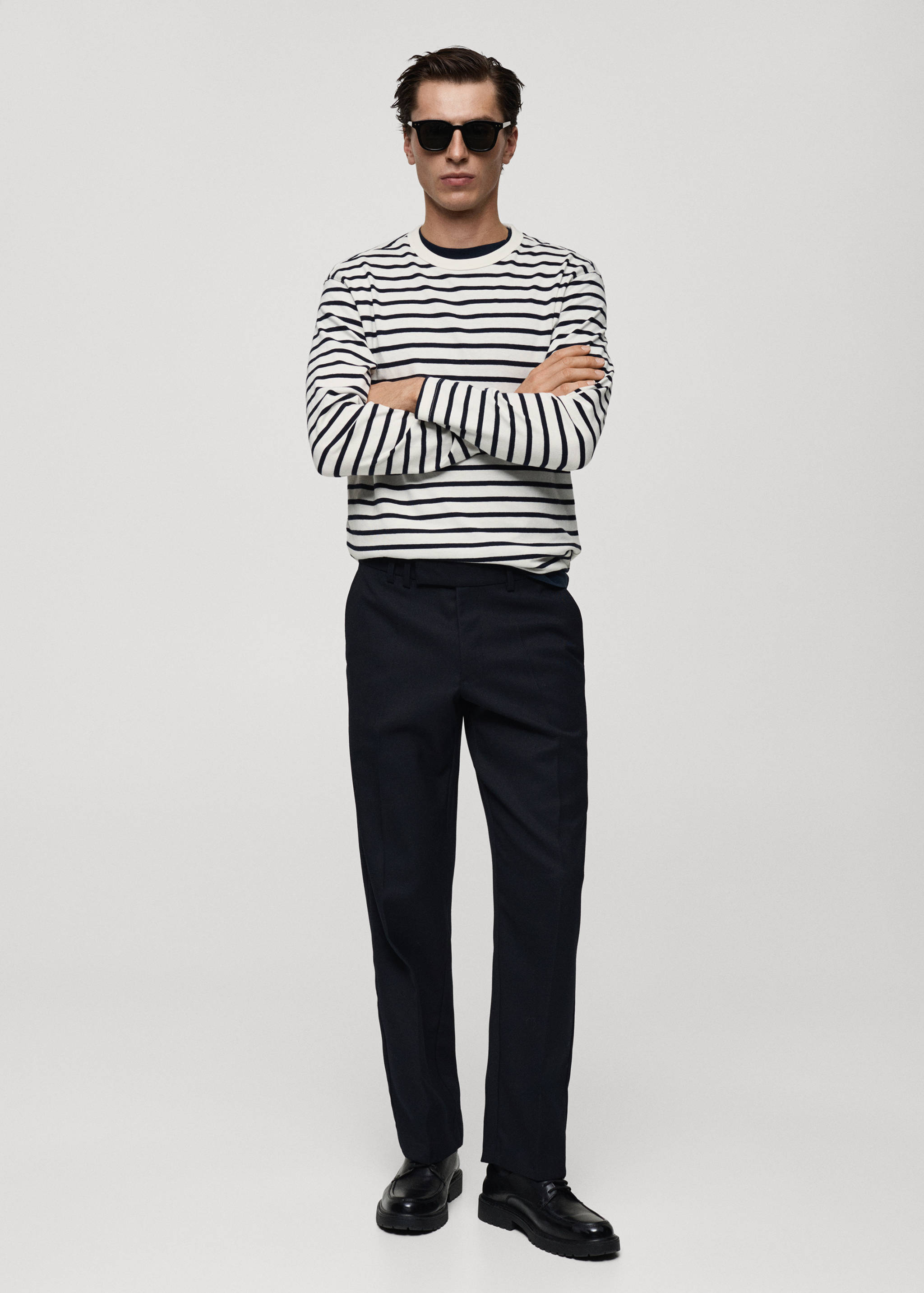 T-shirt 100 % coton rayures - Plan général