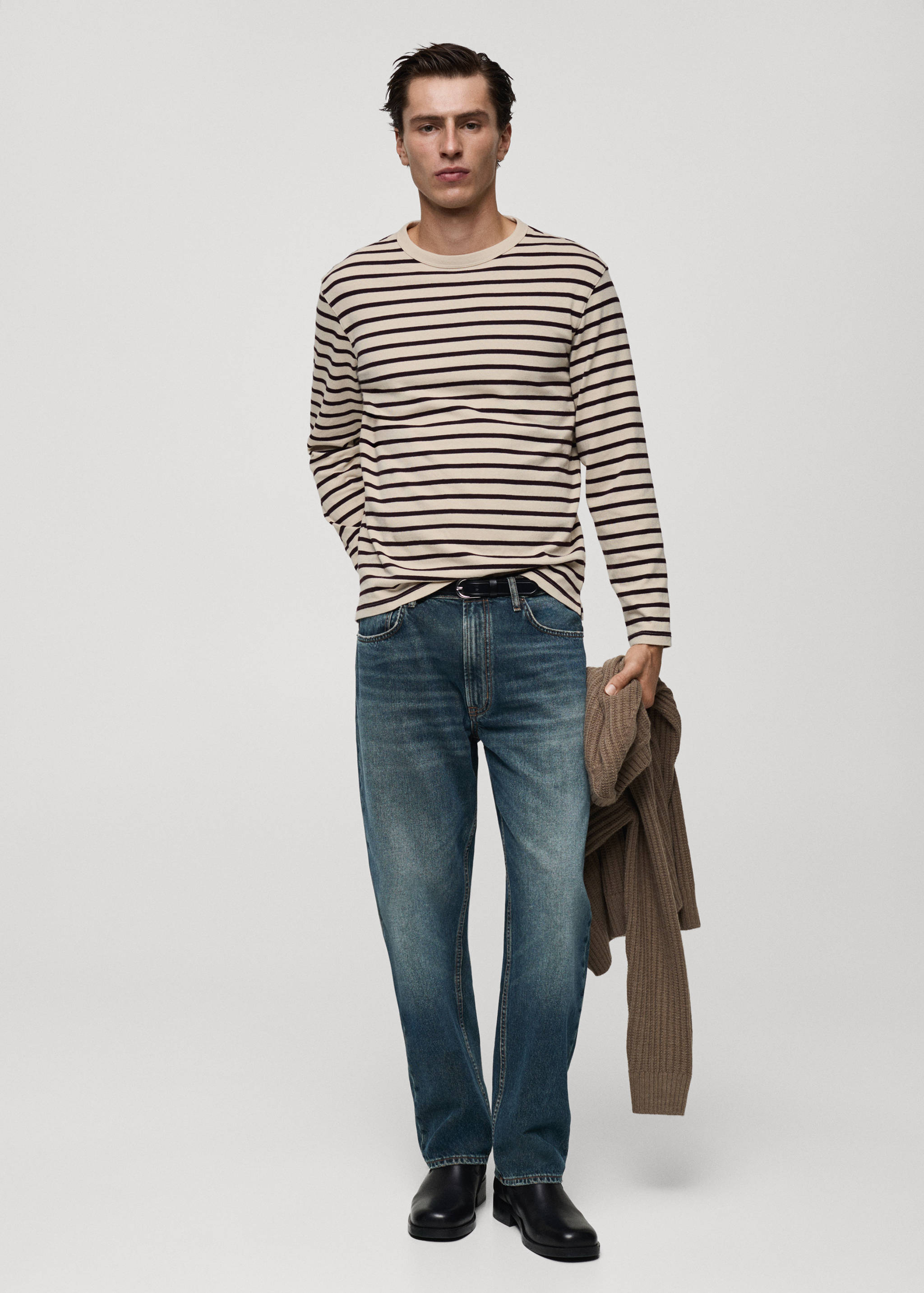 T-shirt 100 % coton rayures - Plan général