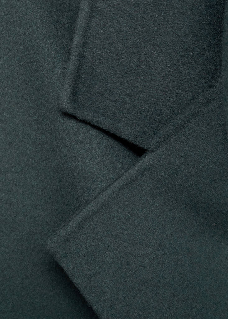 Handmade oversized wool coat — Petrol Blue