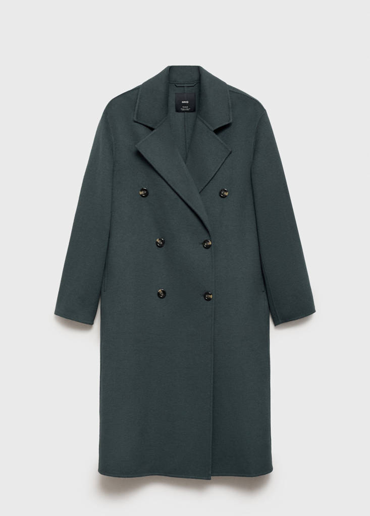 Handmade oversized wool coat — Petrol Blue