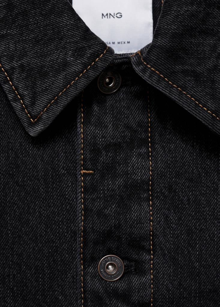 Dark-wash denim jacket - thumbnail 7