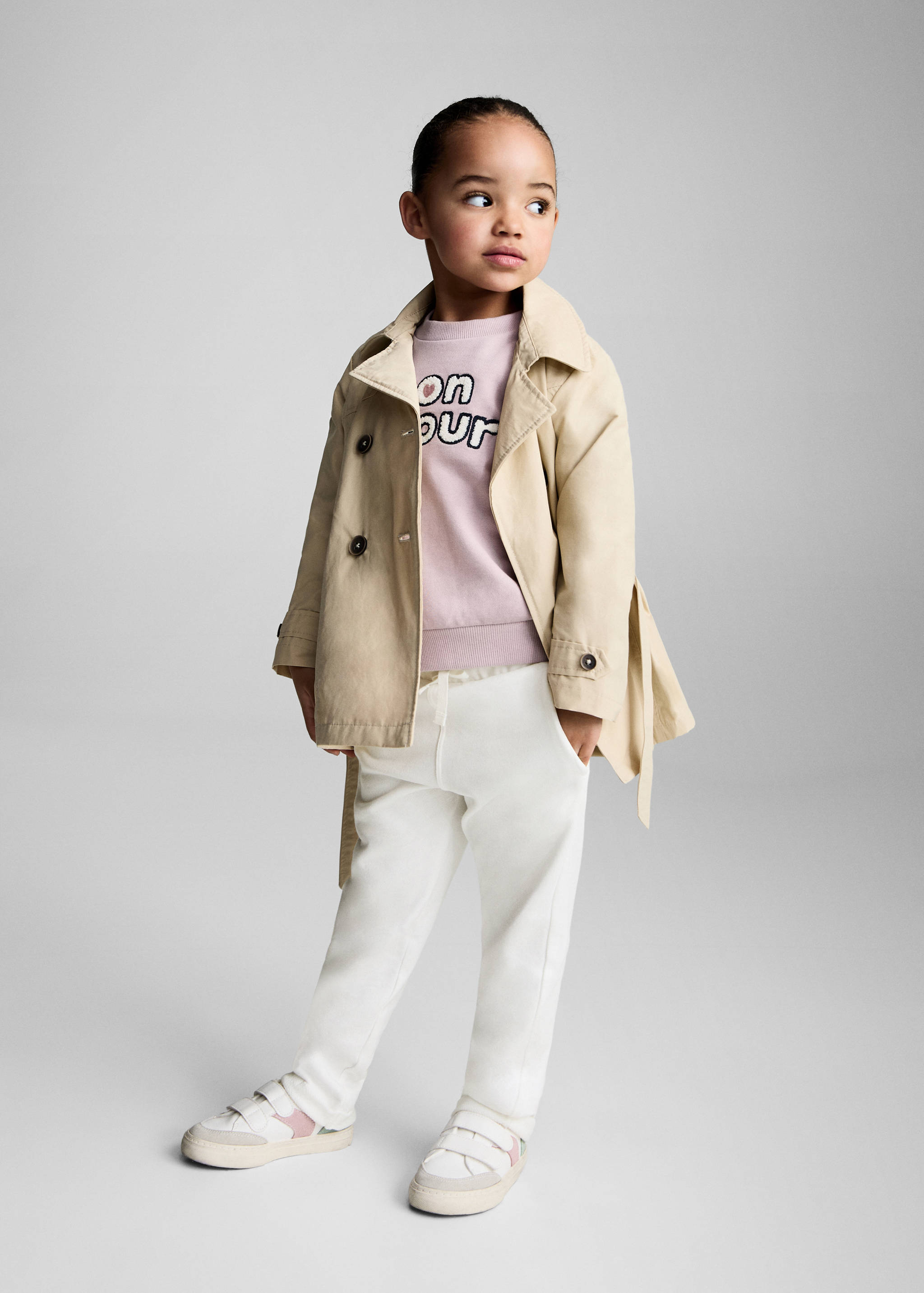 Pantalón algodón cintura elástica - Plano general