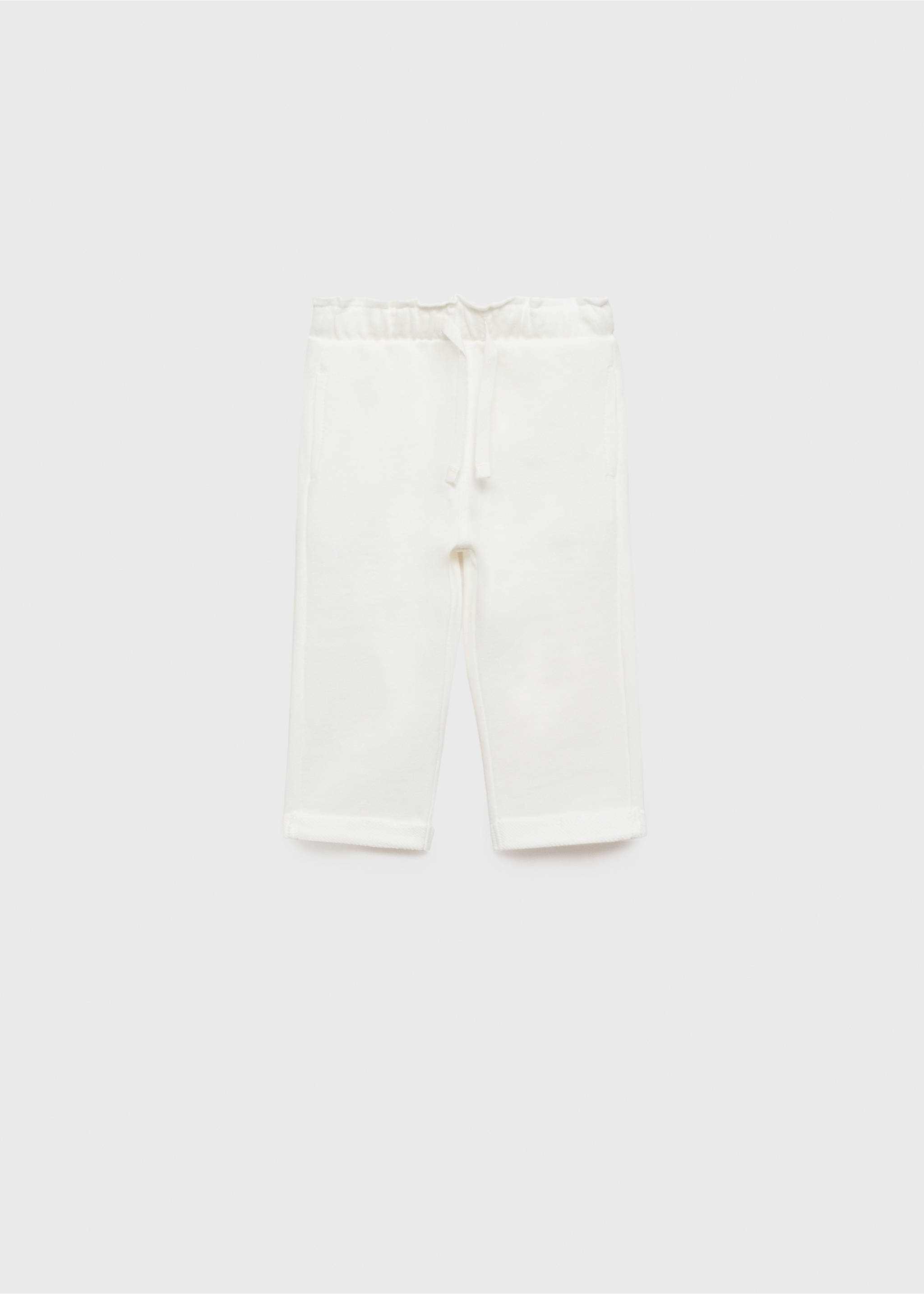 Pantalón algodón cintura elástica - Artículo sin modelo, Blanco roto. Ref: 87080620-00.