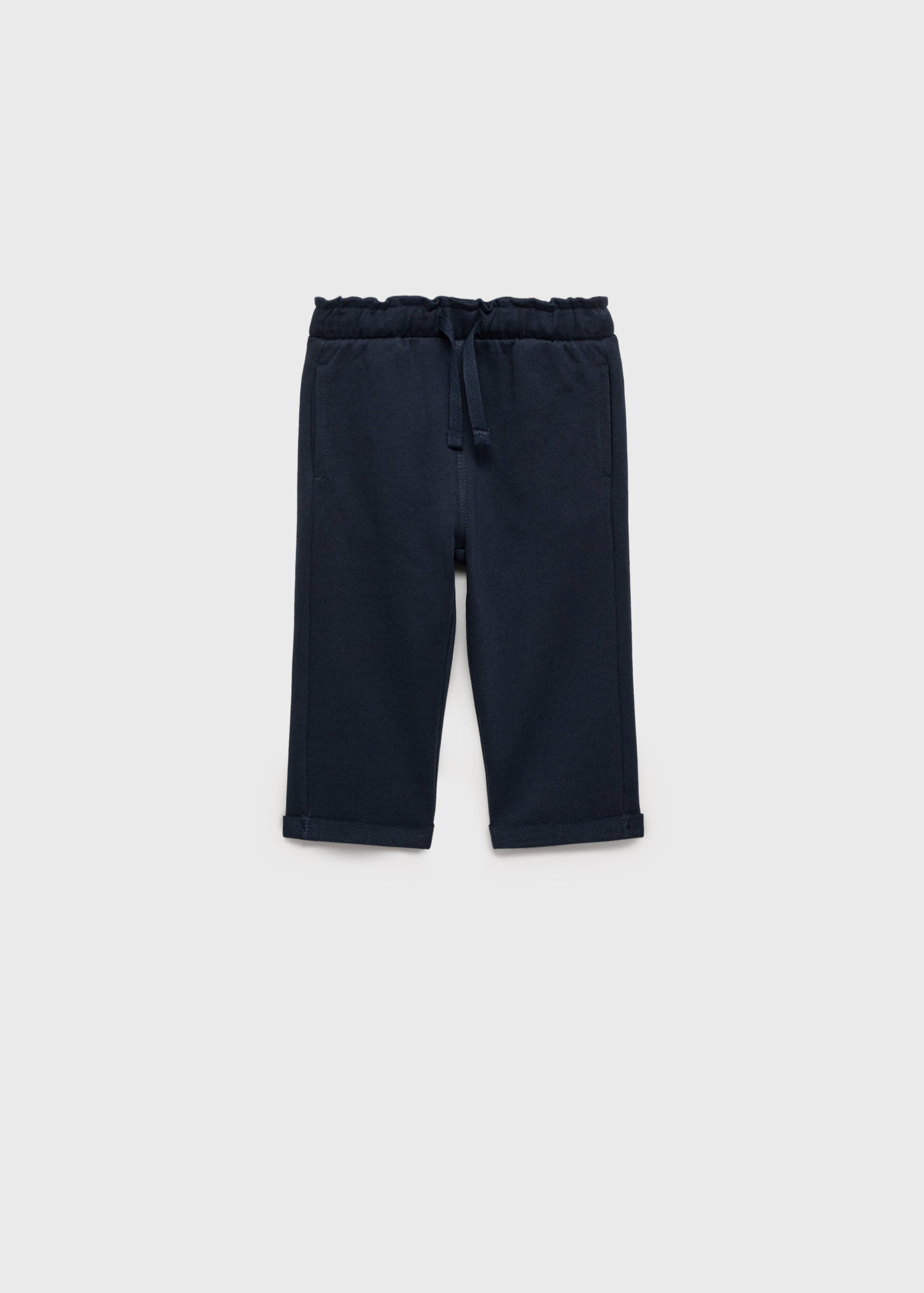 Elastic waist cotton trousers - Article without model