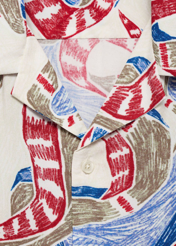 Regular-fit printed shirt — Red