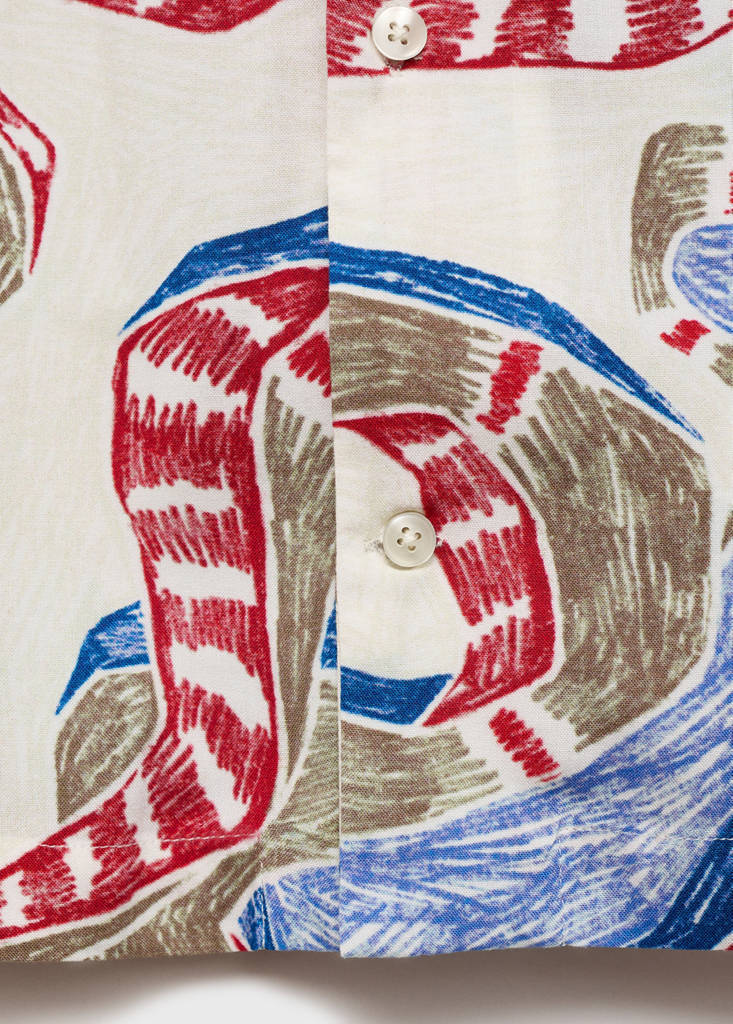 Regular-fit printed shirt — Red
