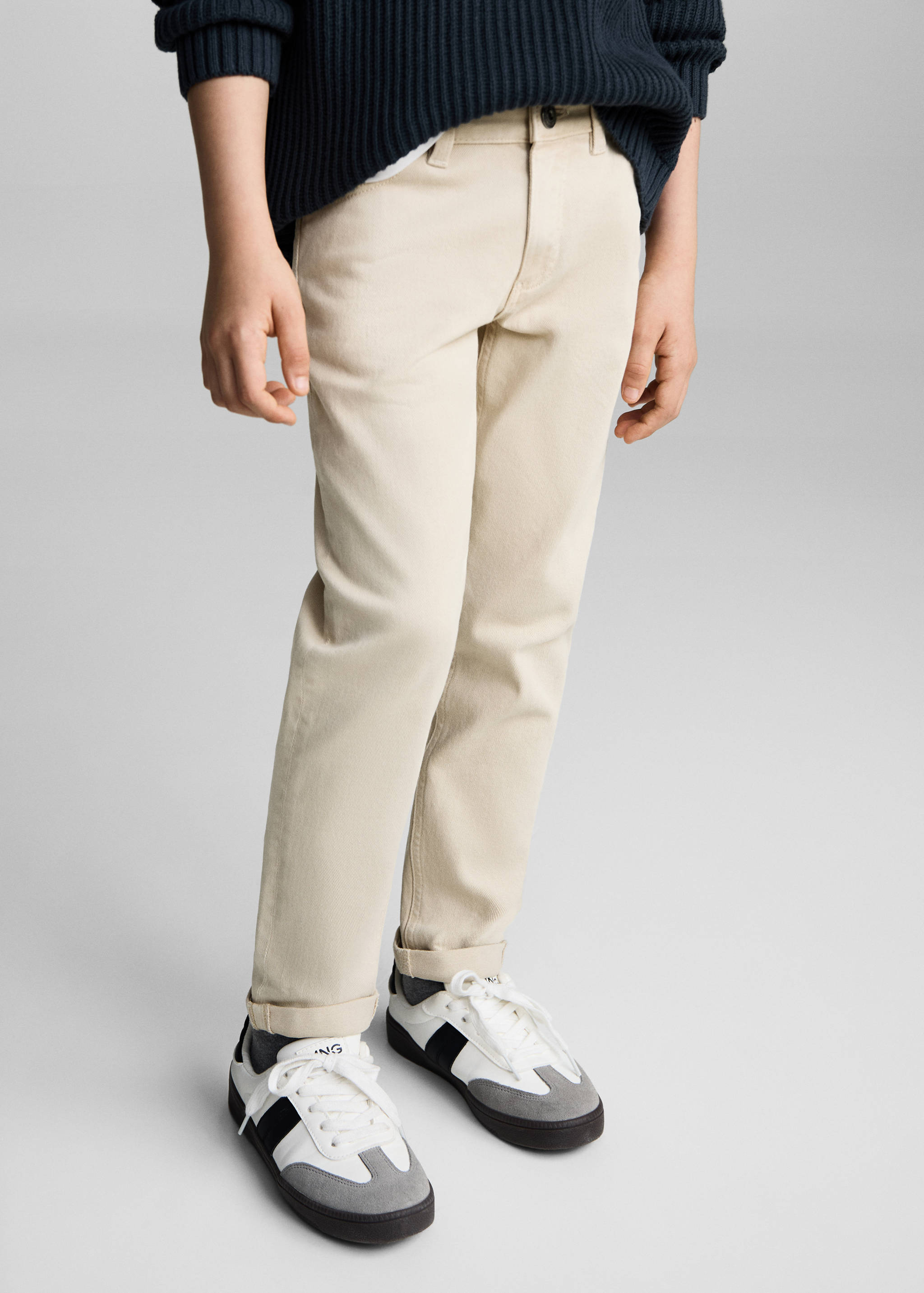 Straight cotton jeans - Medium plane