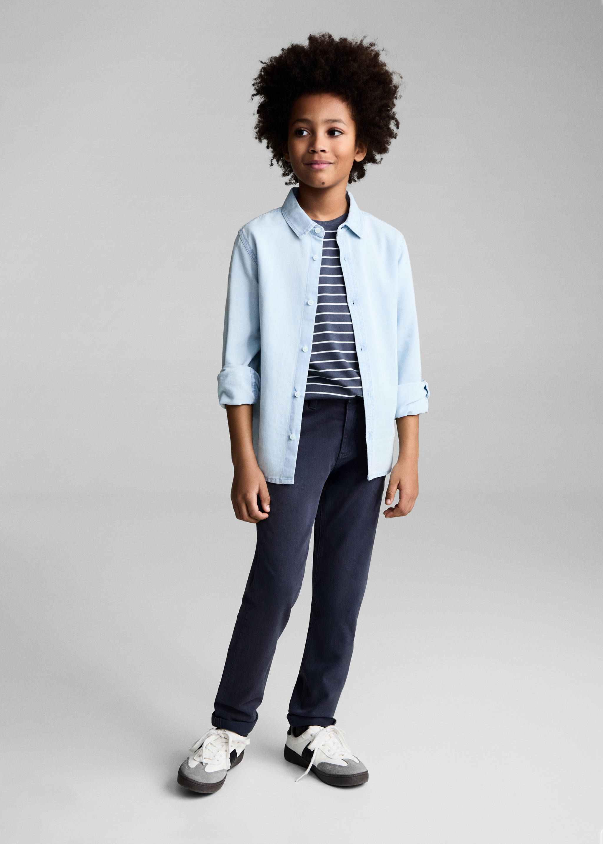 Straight cotton jeans - General plane