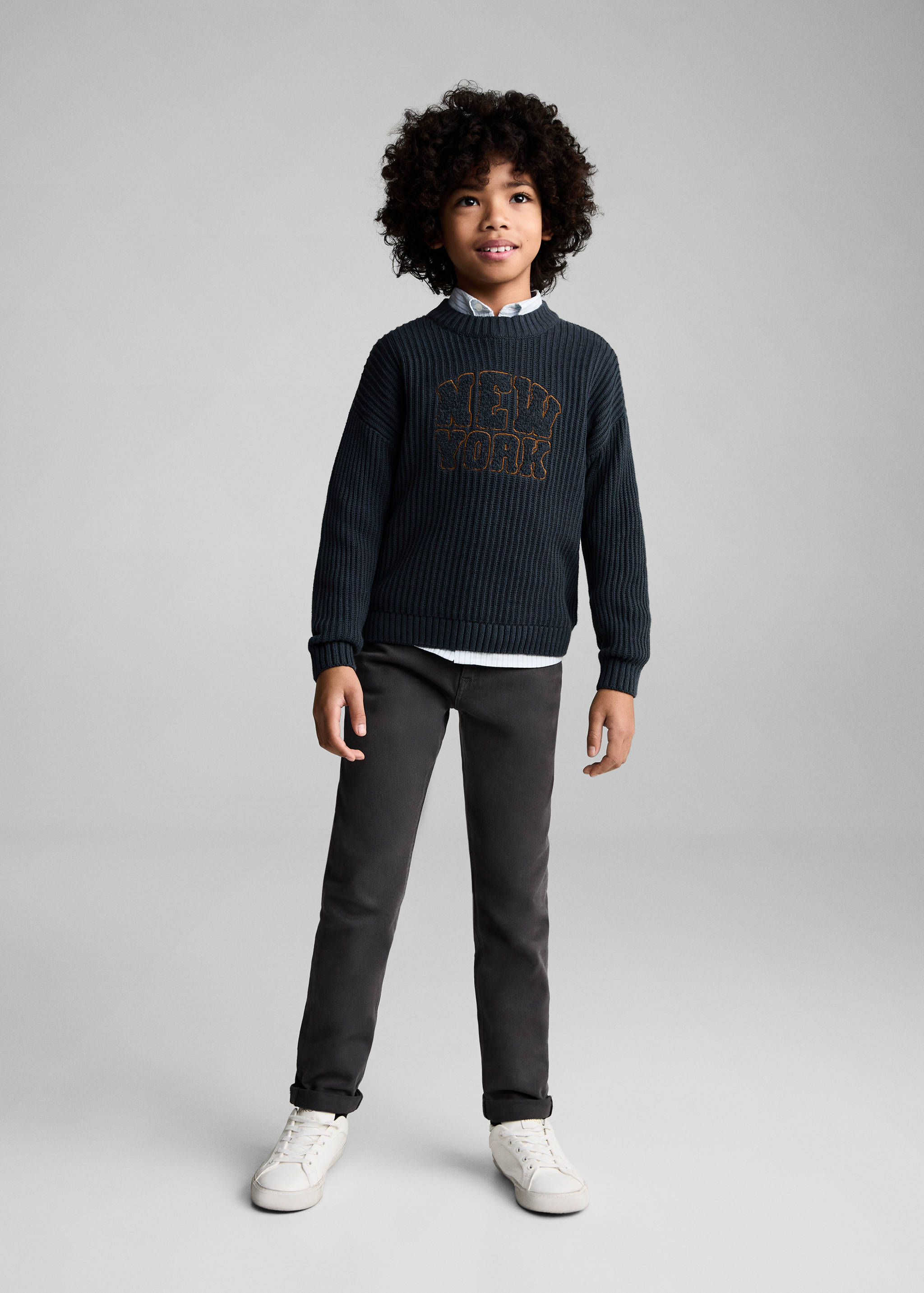 Straight cotton jeans - General plane