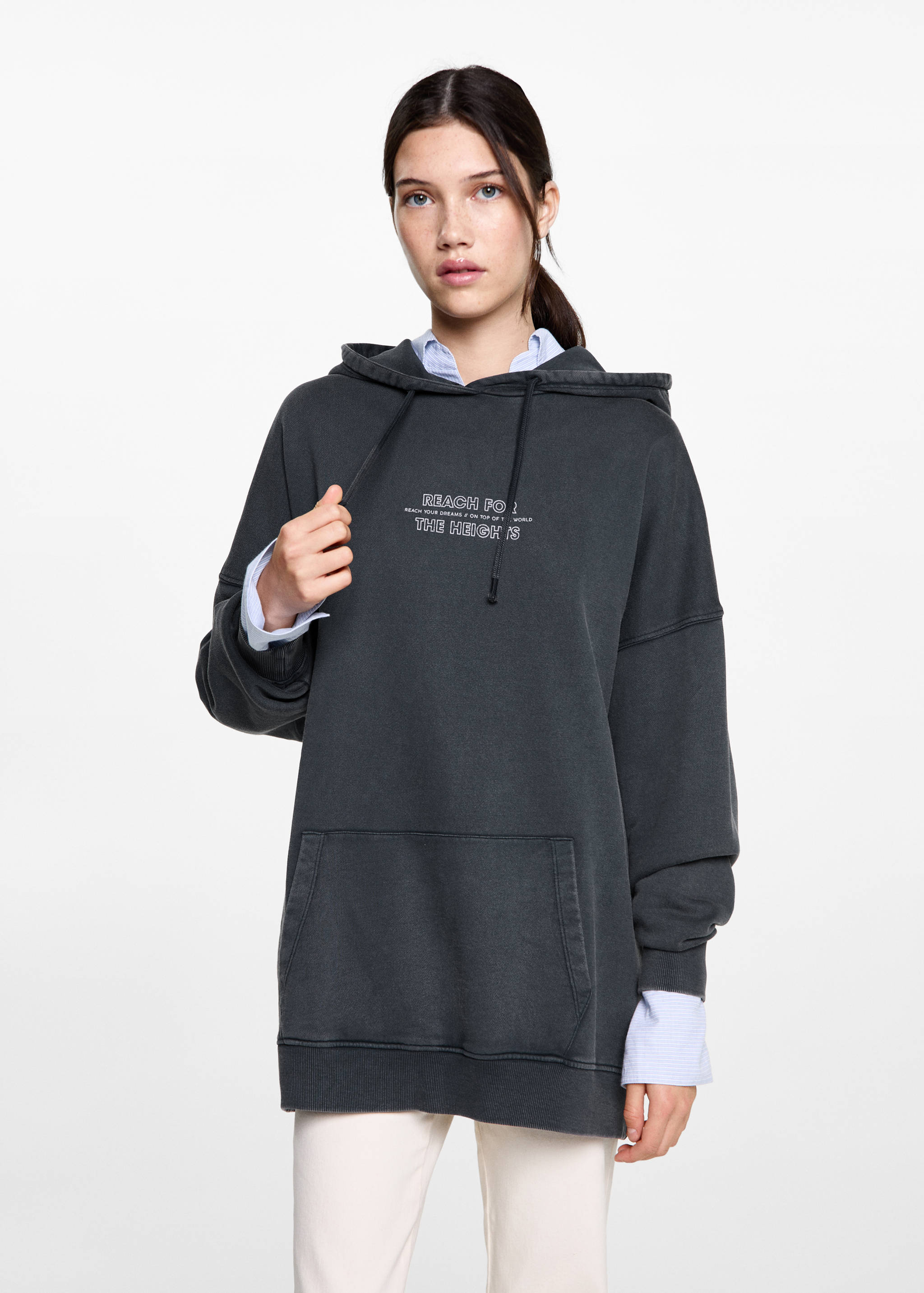 Oversized message sweatshirt - Medium plane