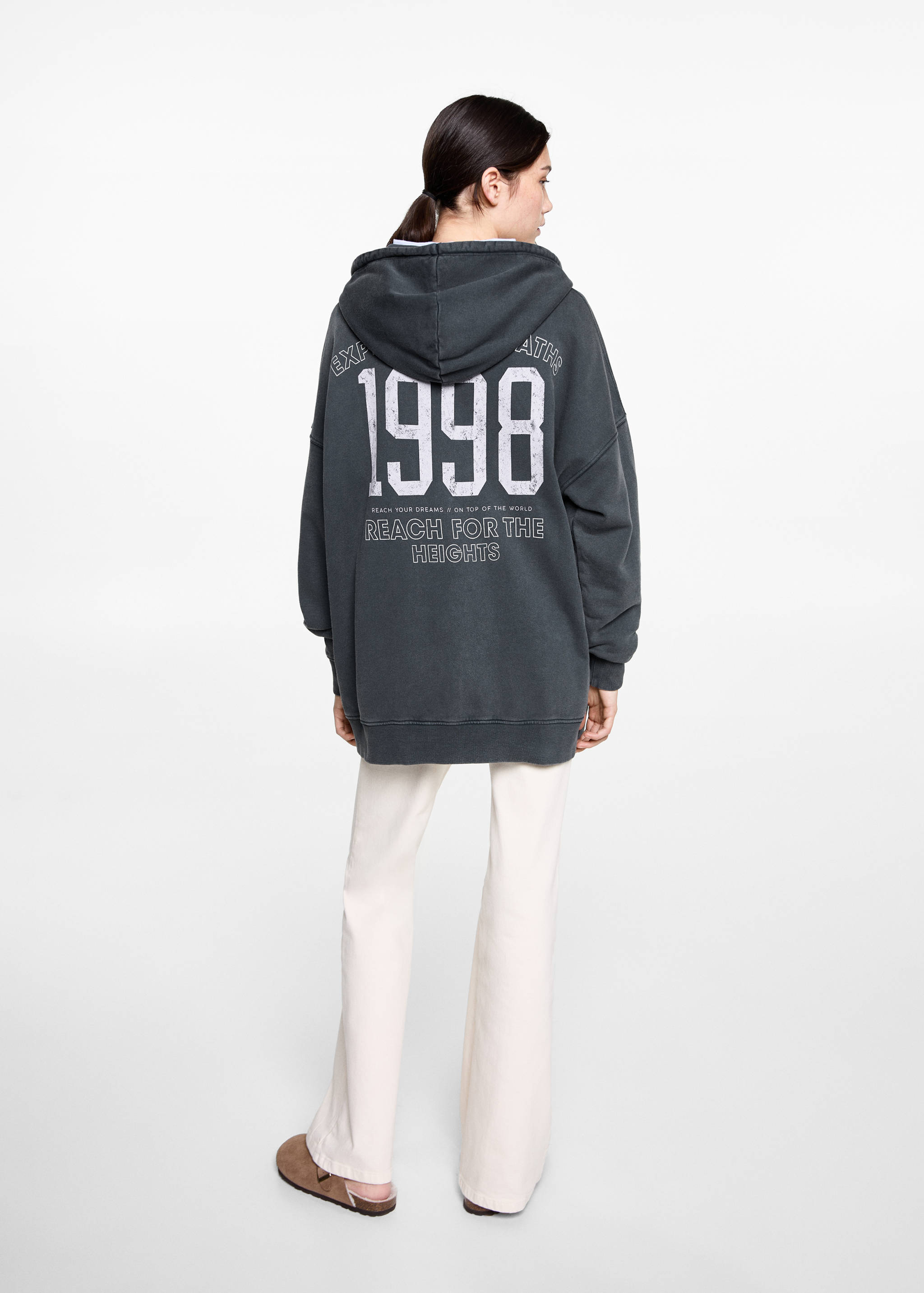 Oversized message sweatshirt - Reverse of the article