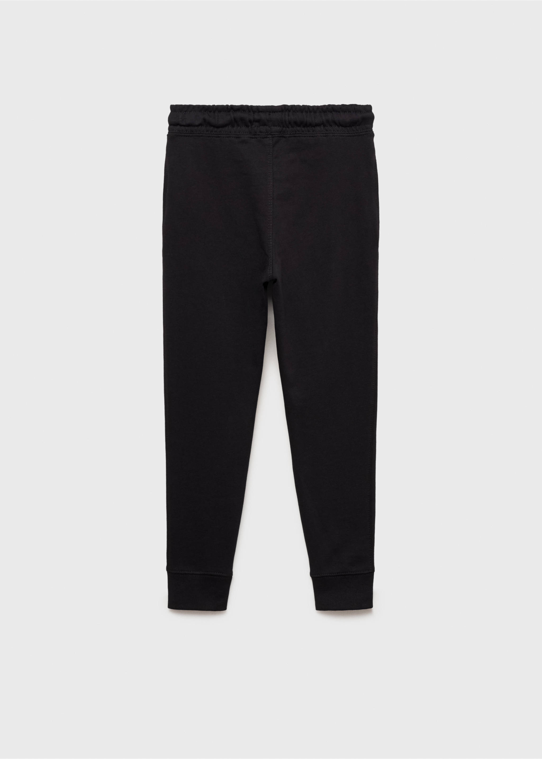 Beli elastik jogger pantolon - Ürünün arkası, Siyah. Ref: 87080634-00.