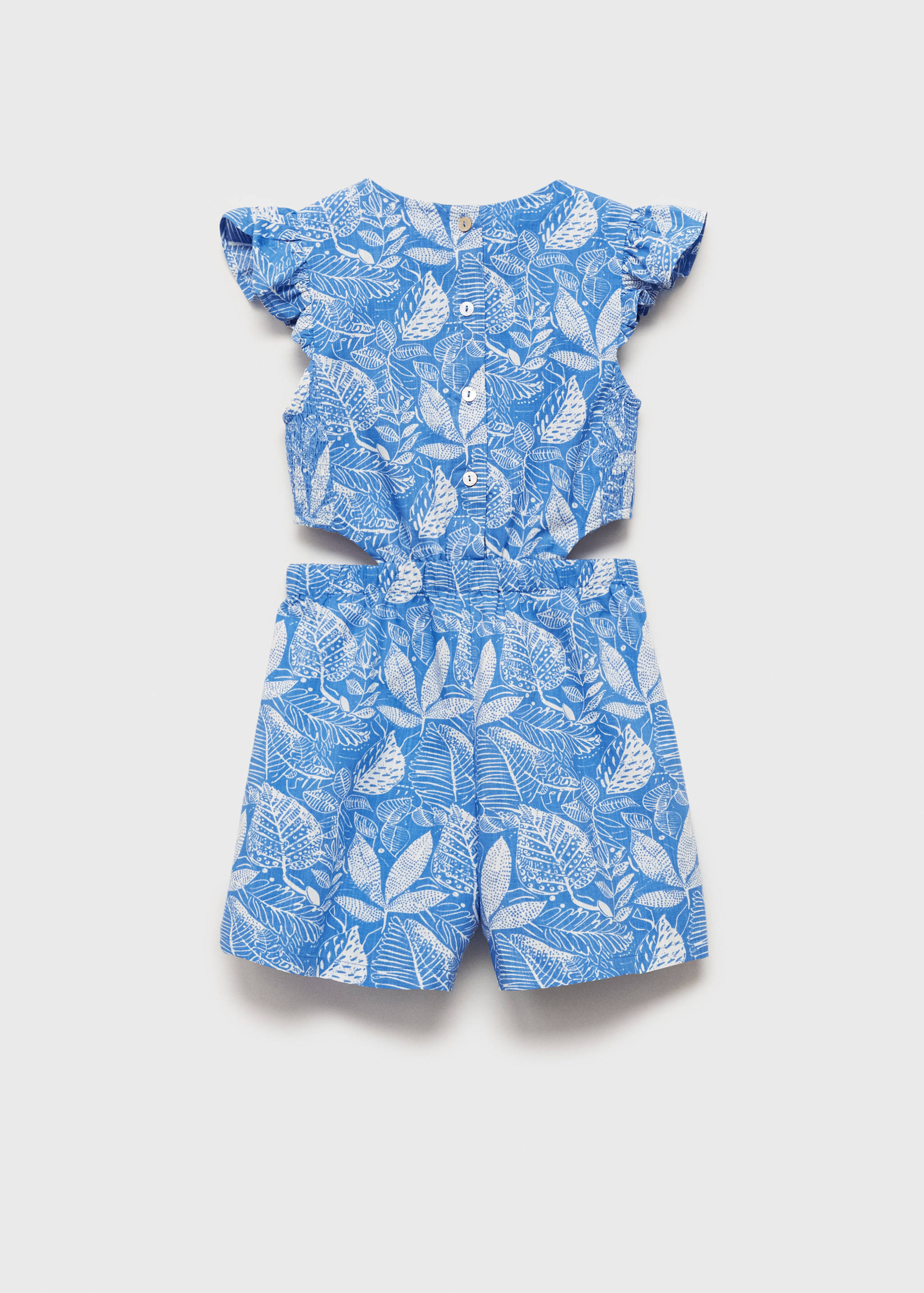 Printed jumpsuit with openings - Reverse of the article