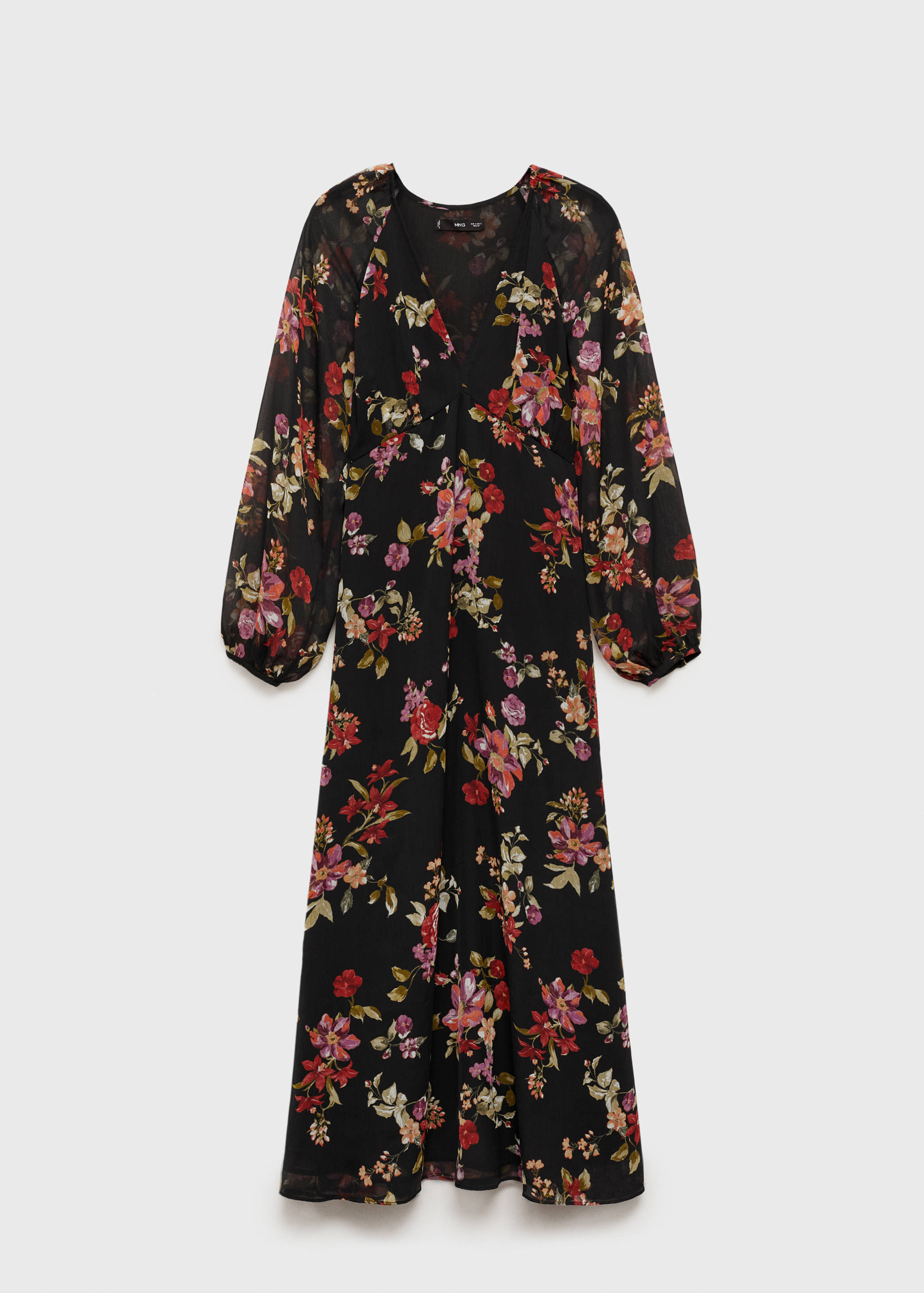 Floral puff-sleeve dress - Article without model