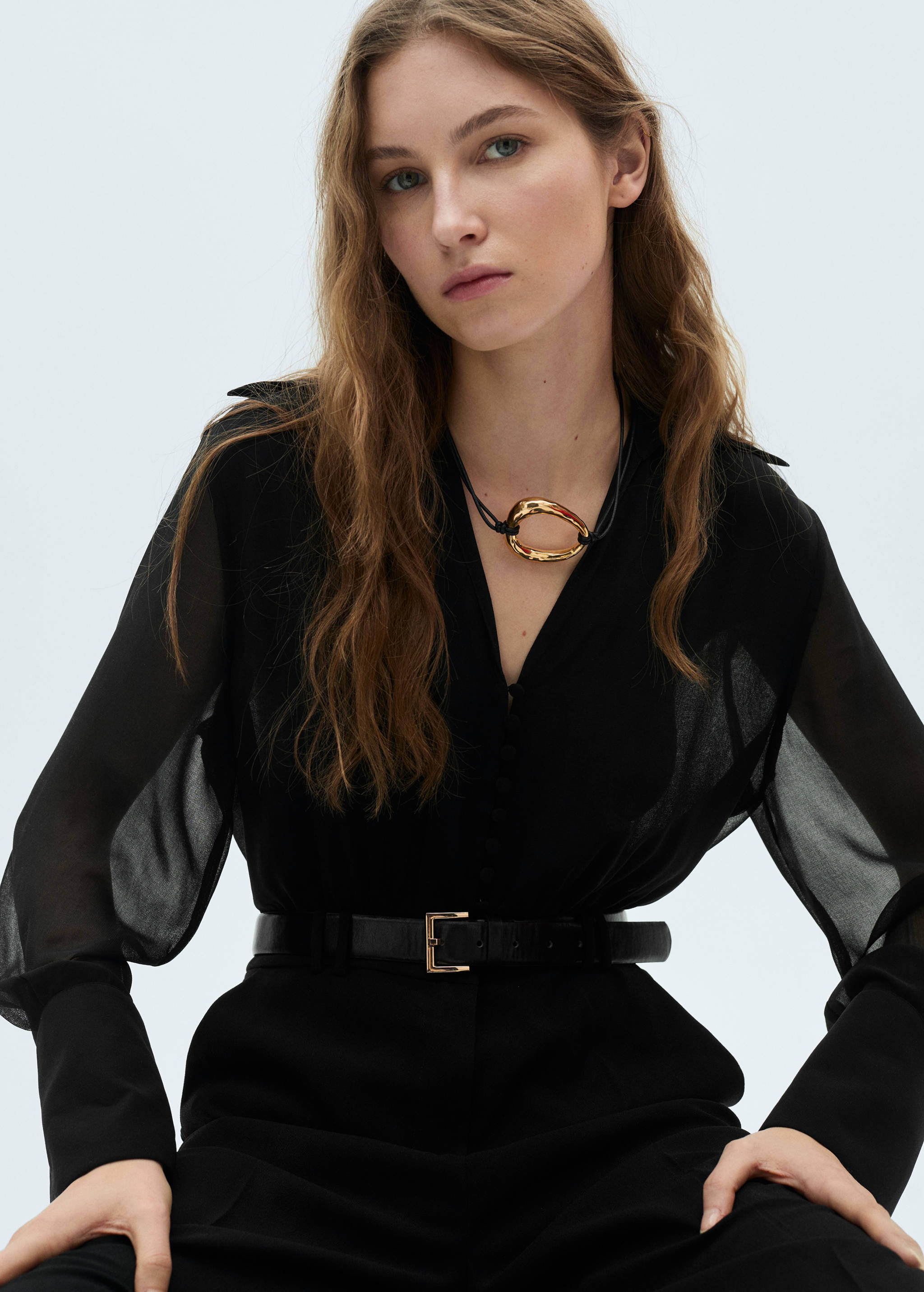 Combinaison wideleg manches semi-transparentes - Détail de l'article 2