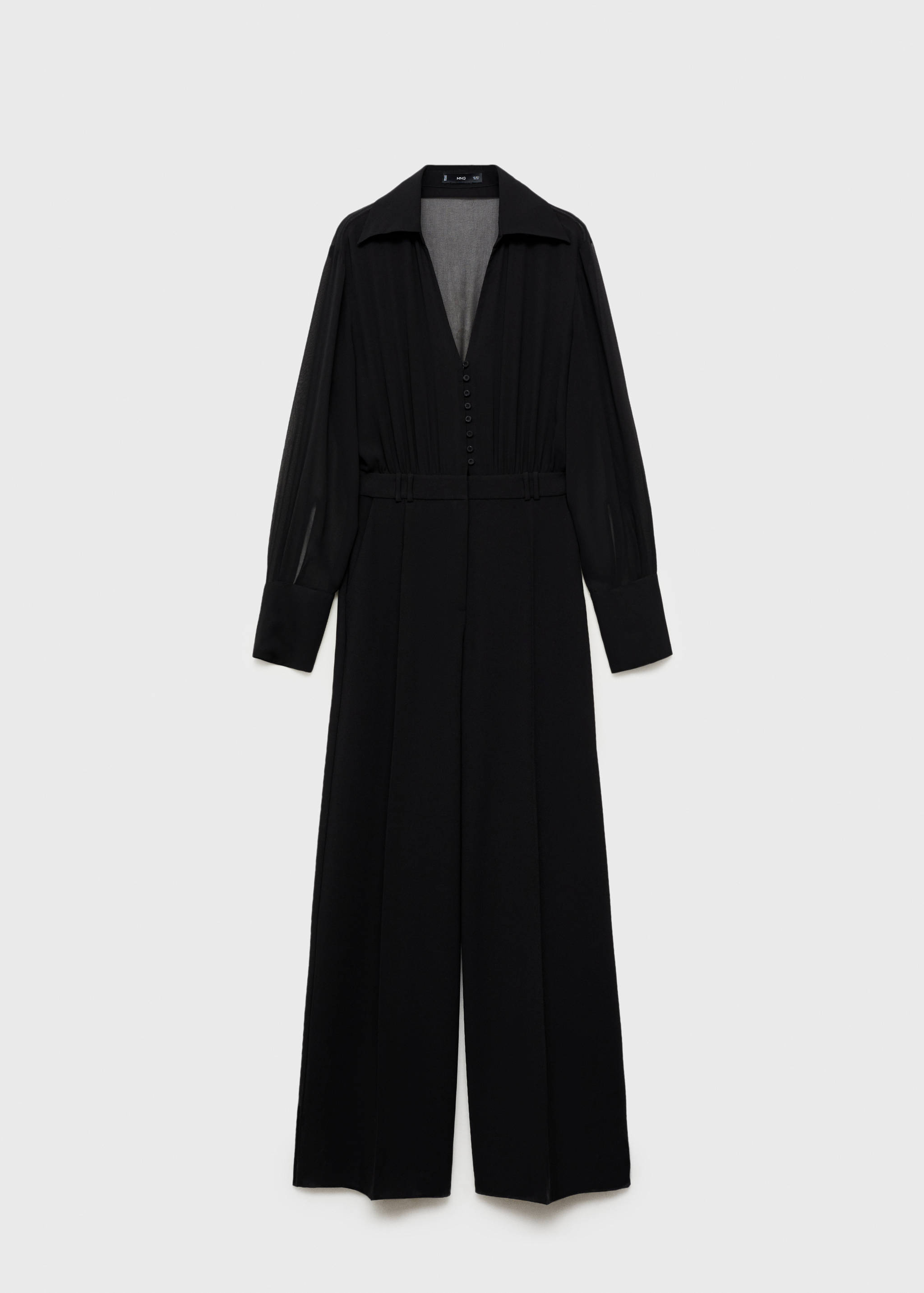 Combinaison wideleg manches semi-transparentes - Article sans modèle