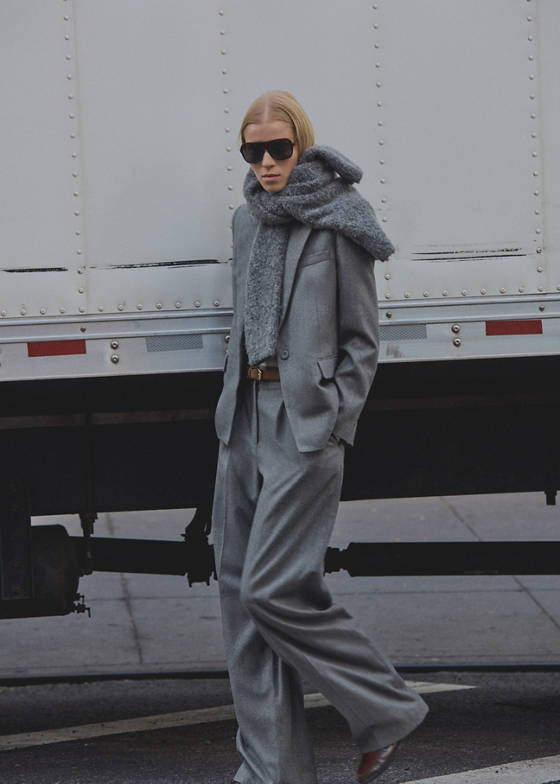 Saf yün blazer ceket
