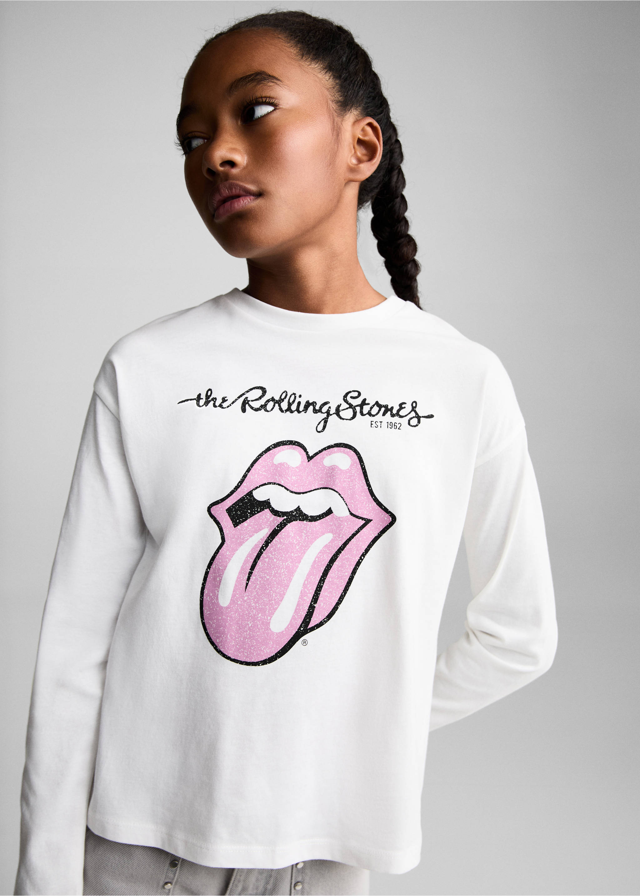 The Rolling Stones T-shirt - Medium plane, Off White. Ref: 87081045-00.