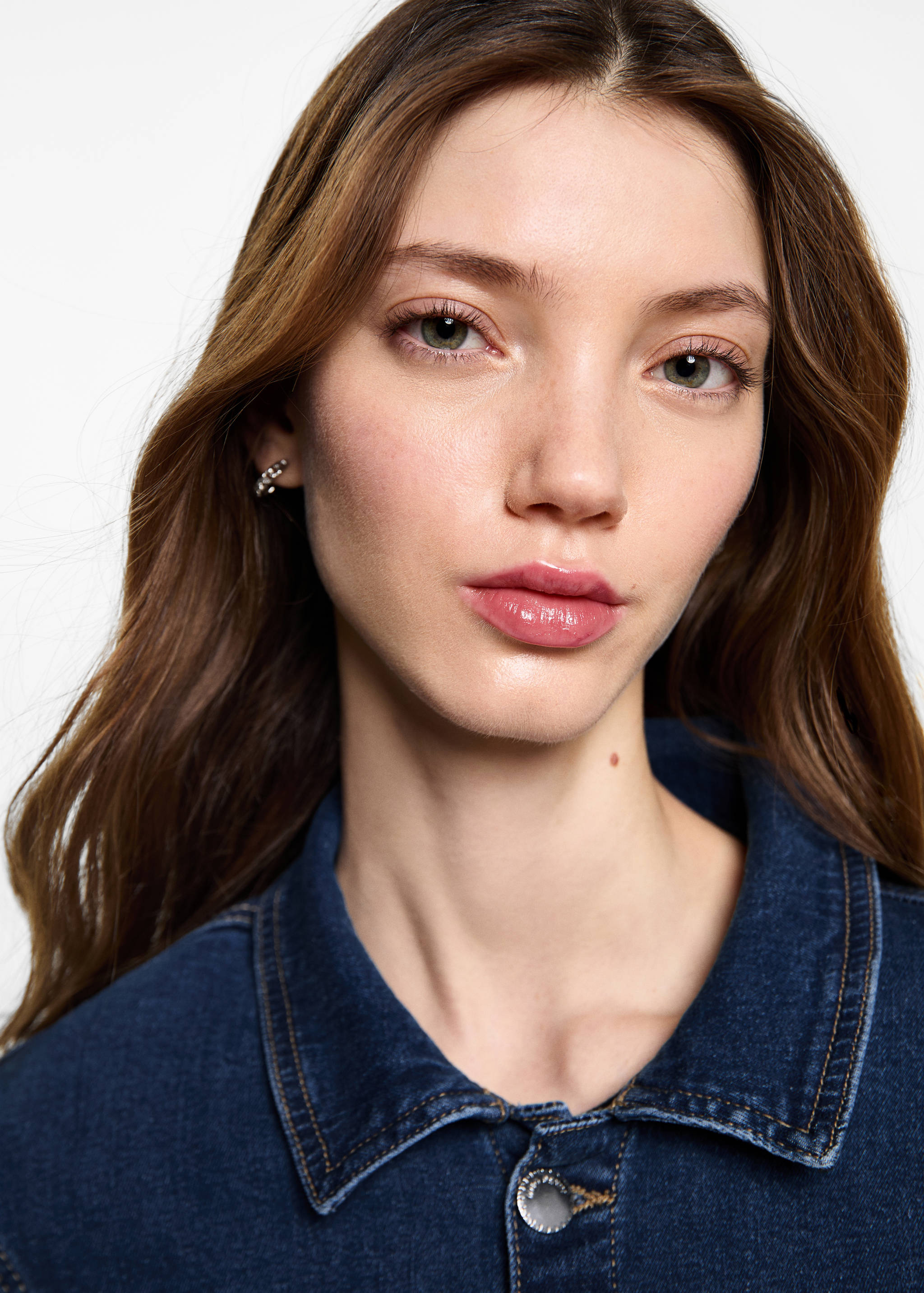 Flared denim jumpsuit - Details of the article 1