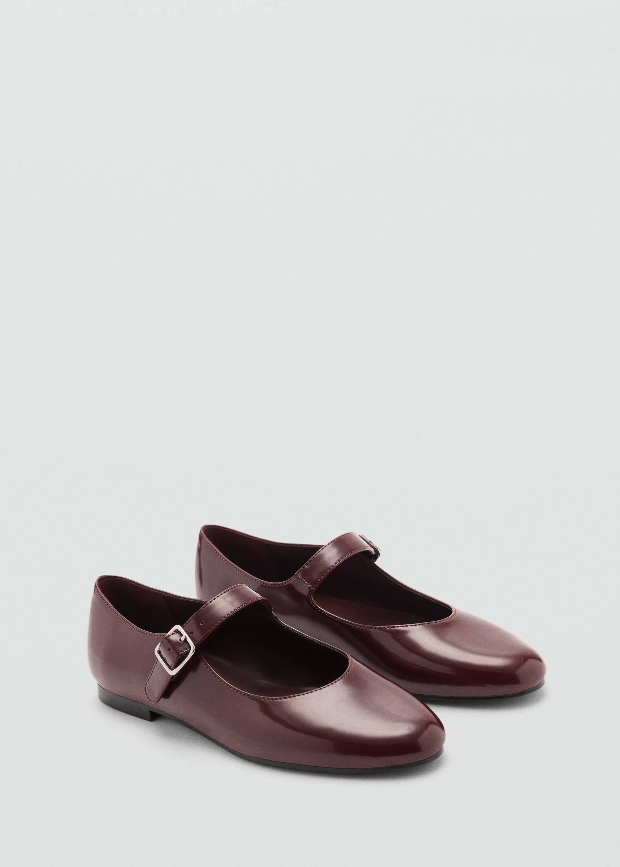 Patent leather-effect ballet flats - Medium plane