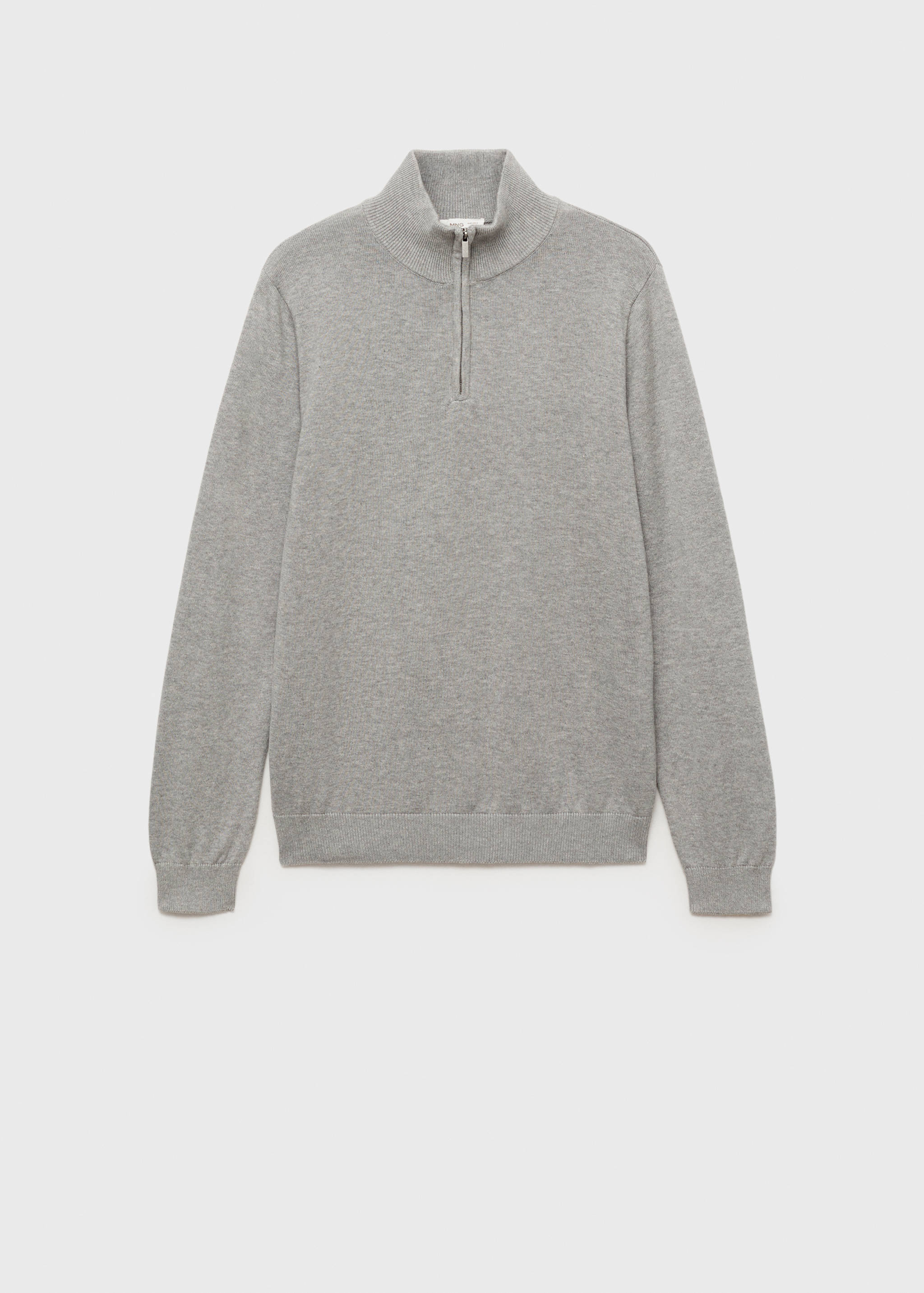 Perkins-neck sweater with zip - Article without model