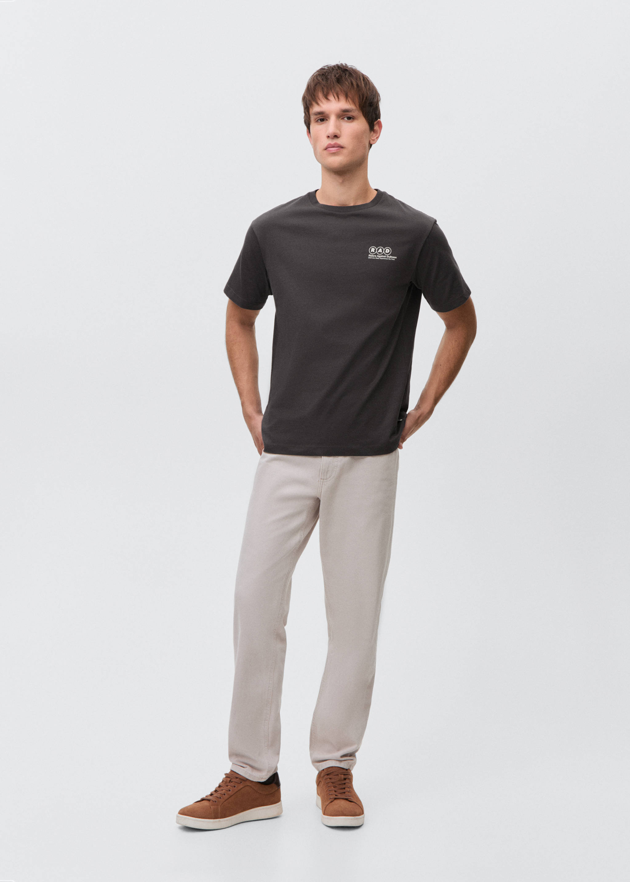 Bedrucktes Baumwoll-T-Shirt - Allgemeine Ansicht