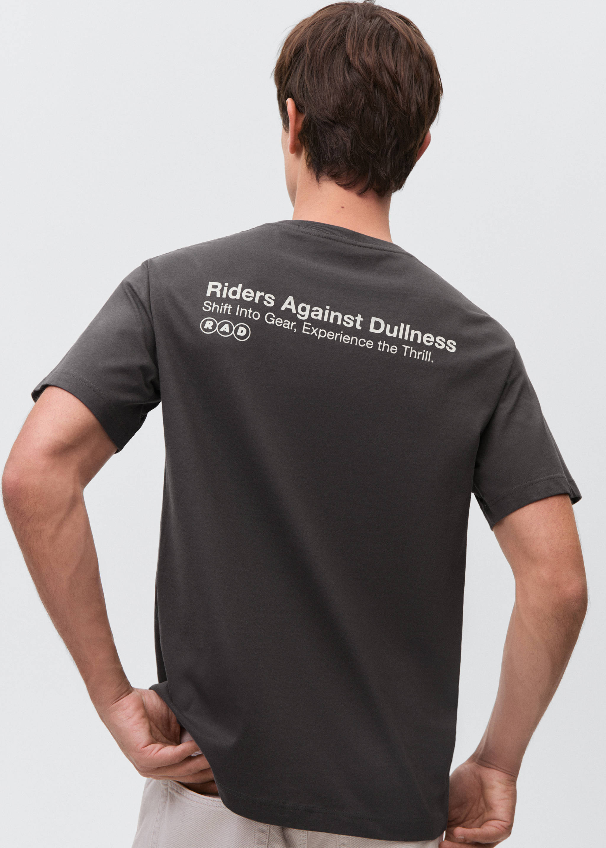 Bedrucktes Baumwoll-T-Shirt - Rückseite des Artikels