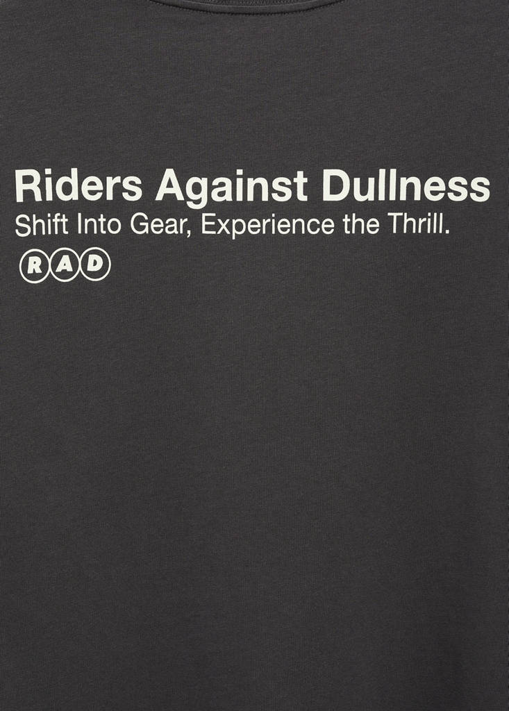 Printed cotton-blend T-shirt — Charcoal
