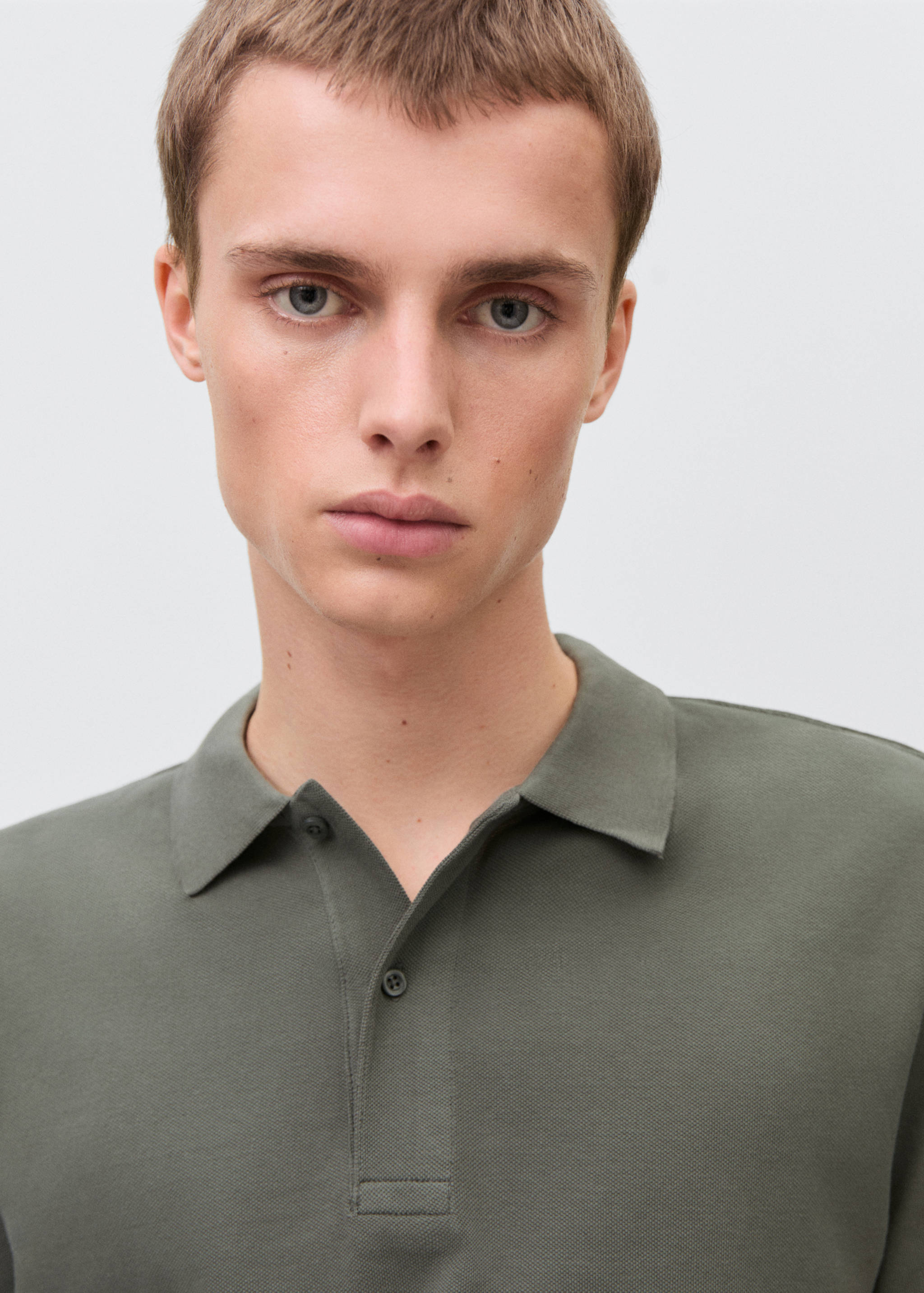 Cotton piqué polo shirt - Details of the article 1