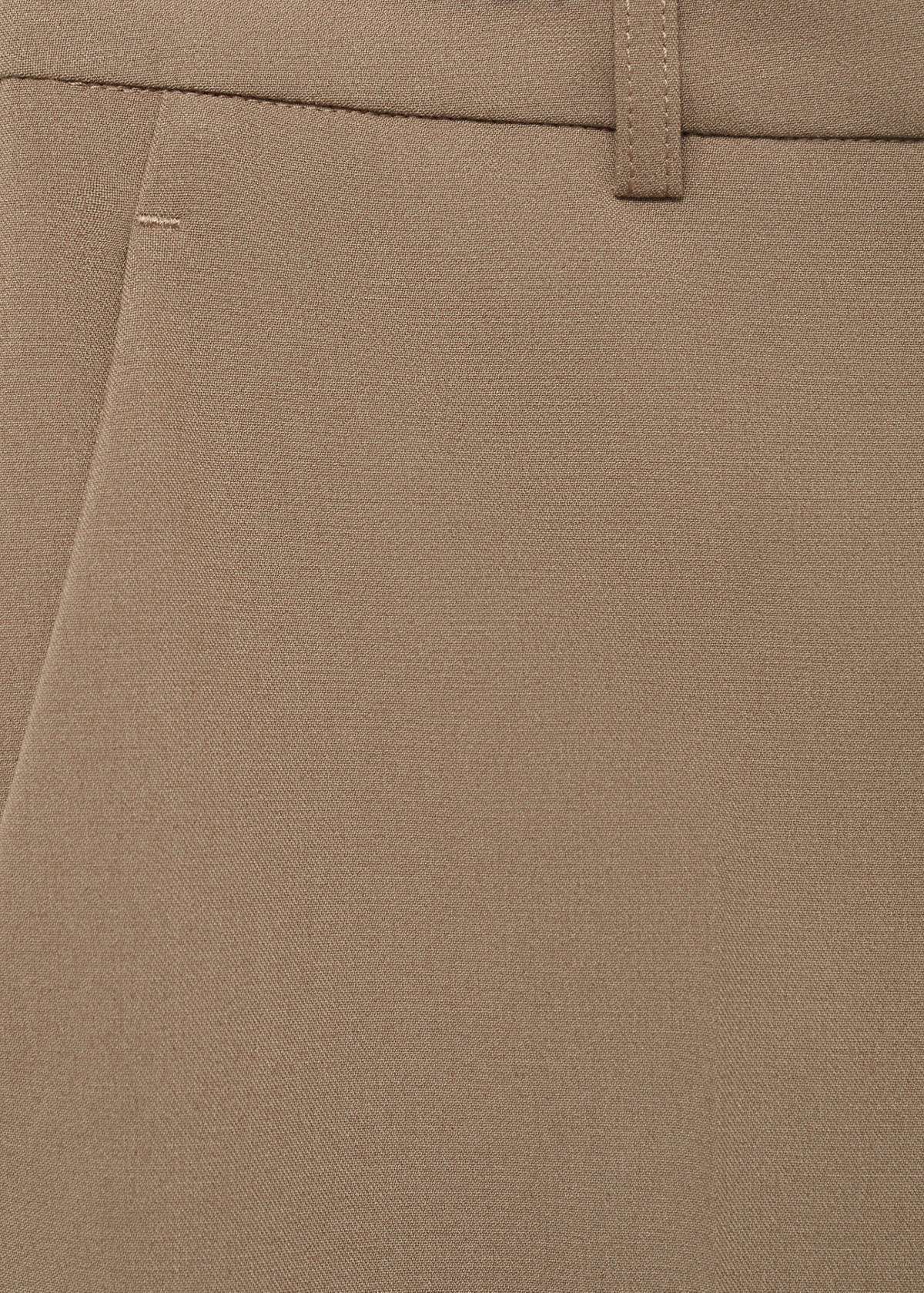 Straight mid-rise trousers — Medium Brown